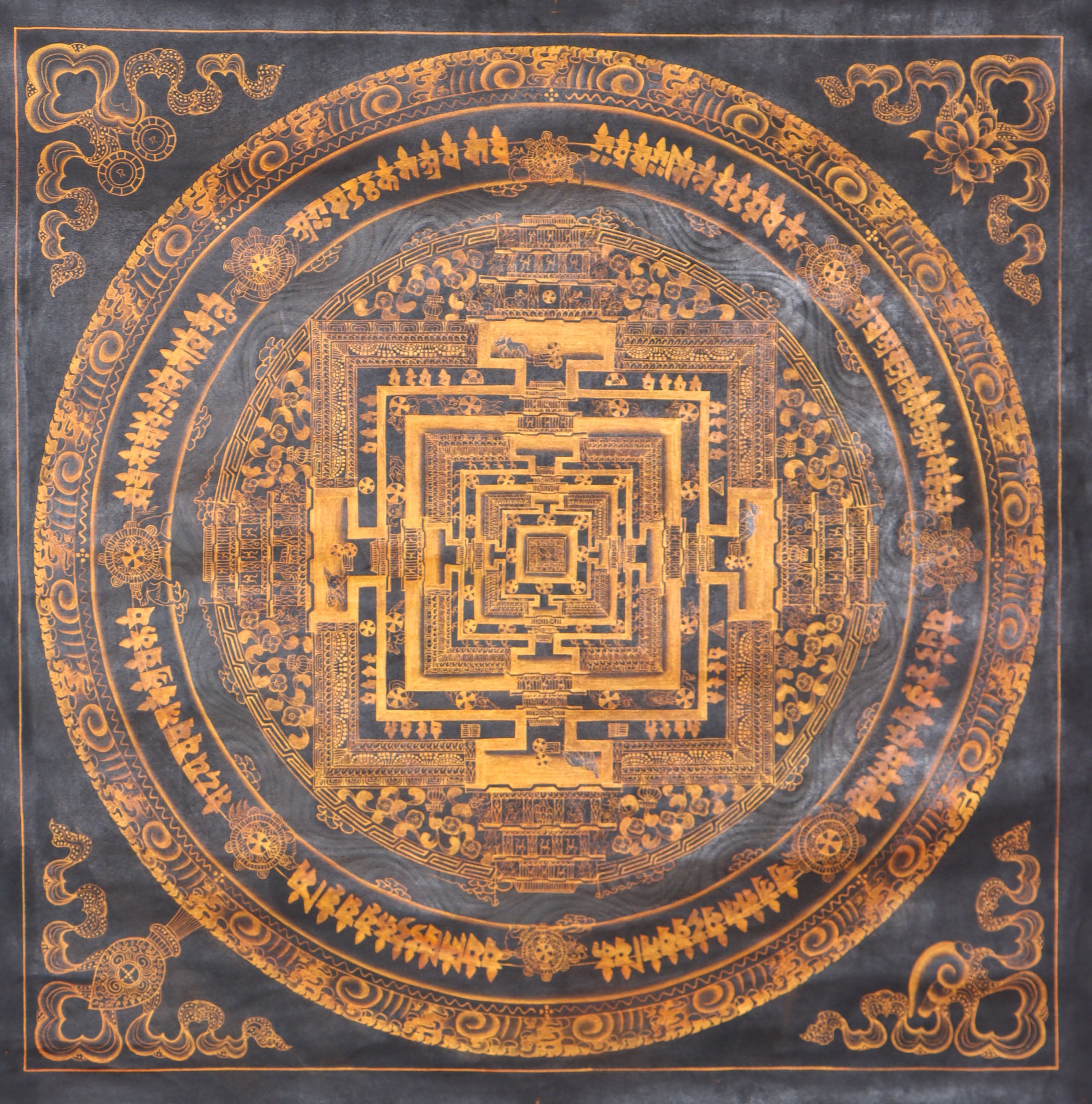 Kalachakra Mandala Thangka Painting for spirituality.