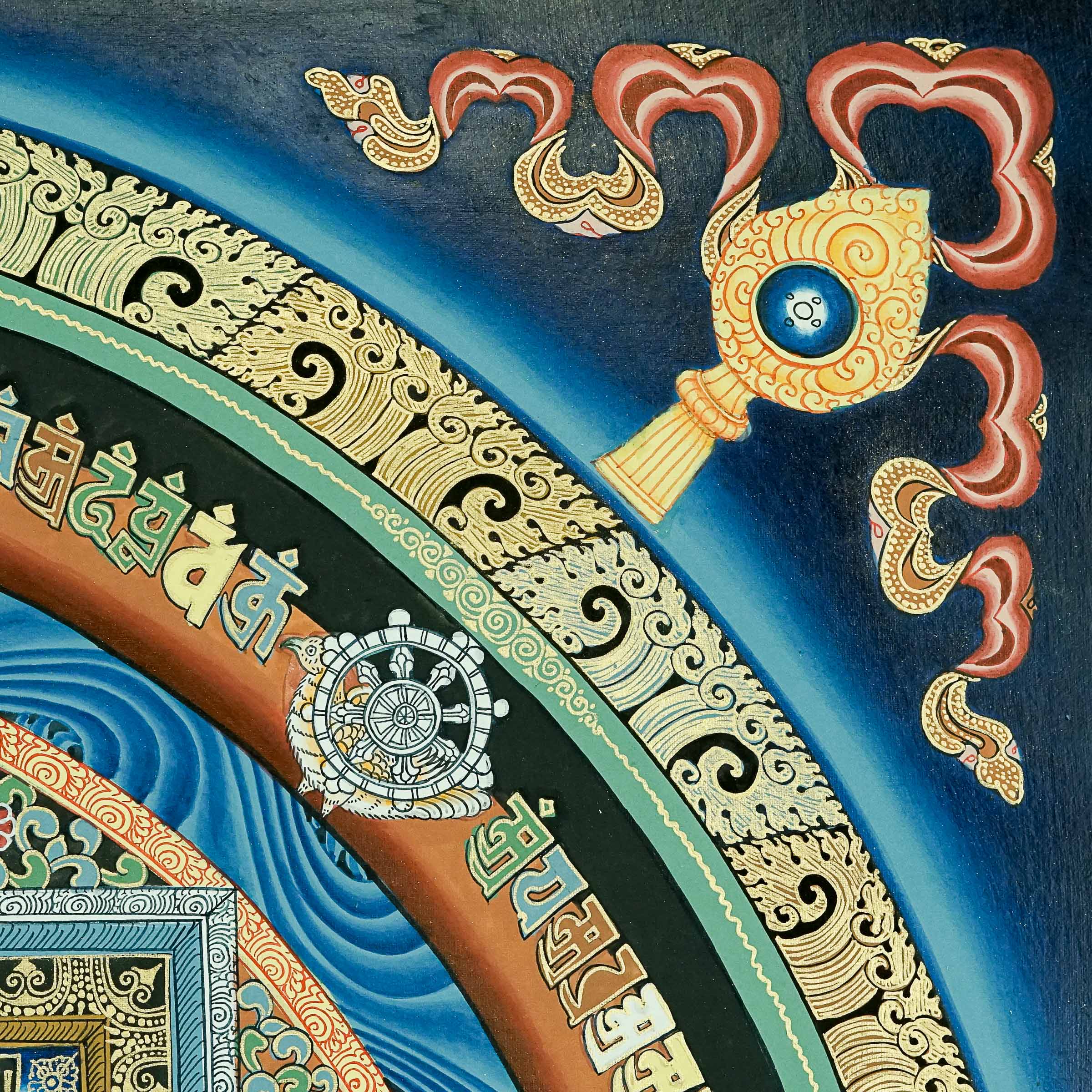 Kalchakra Mandala Thangka Handmade Painting
