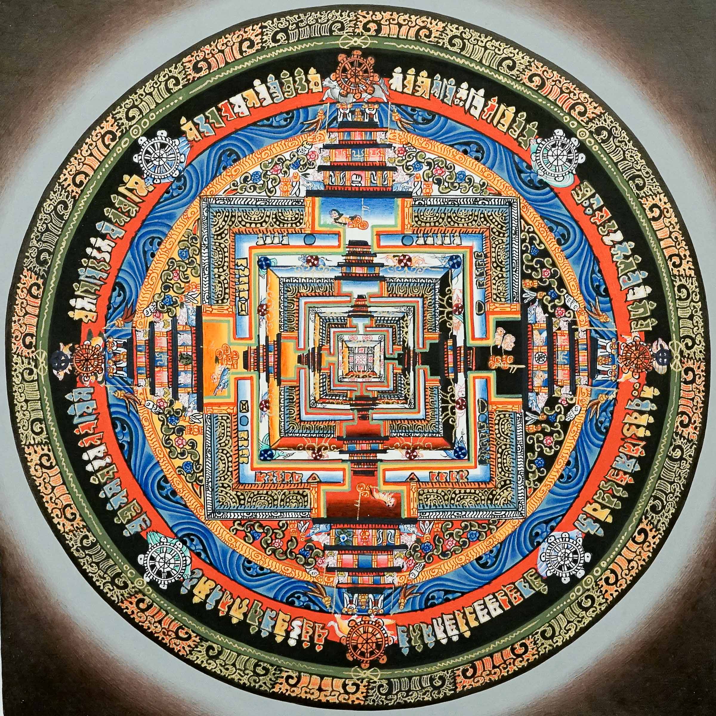 Kalachakra Mandala Thangka Handmade Art
