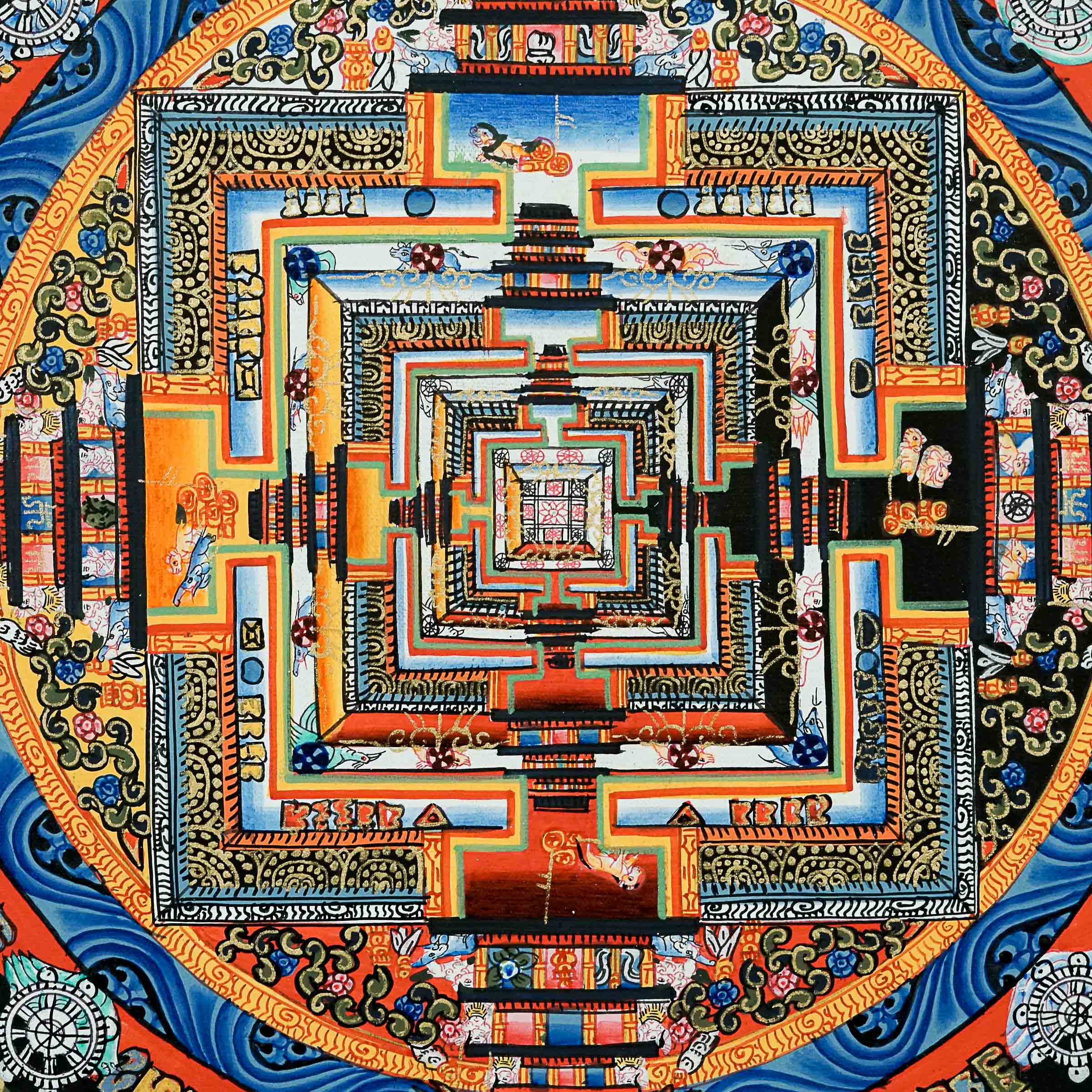 Kalachakra Mandala Thangka Handmade Art