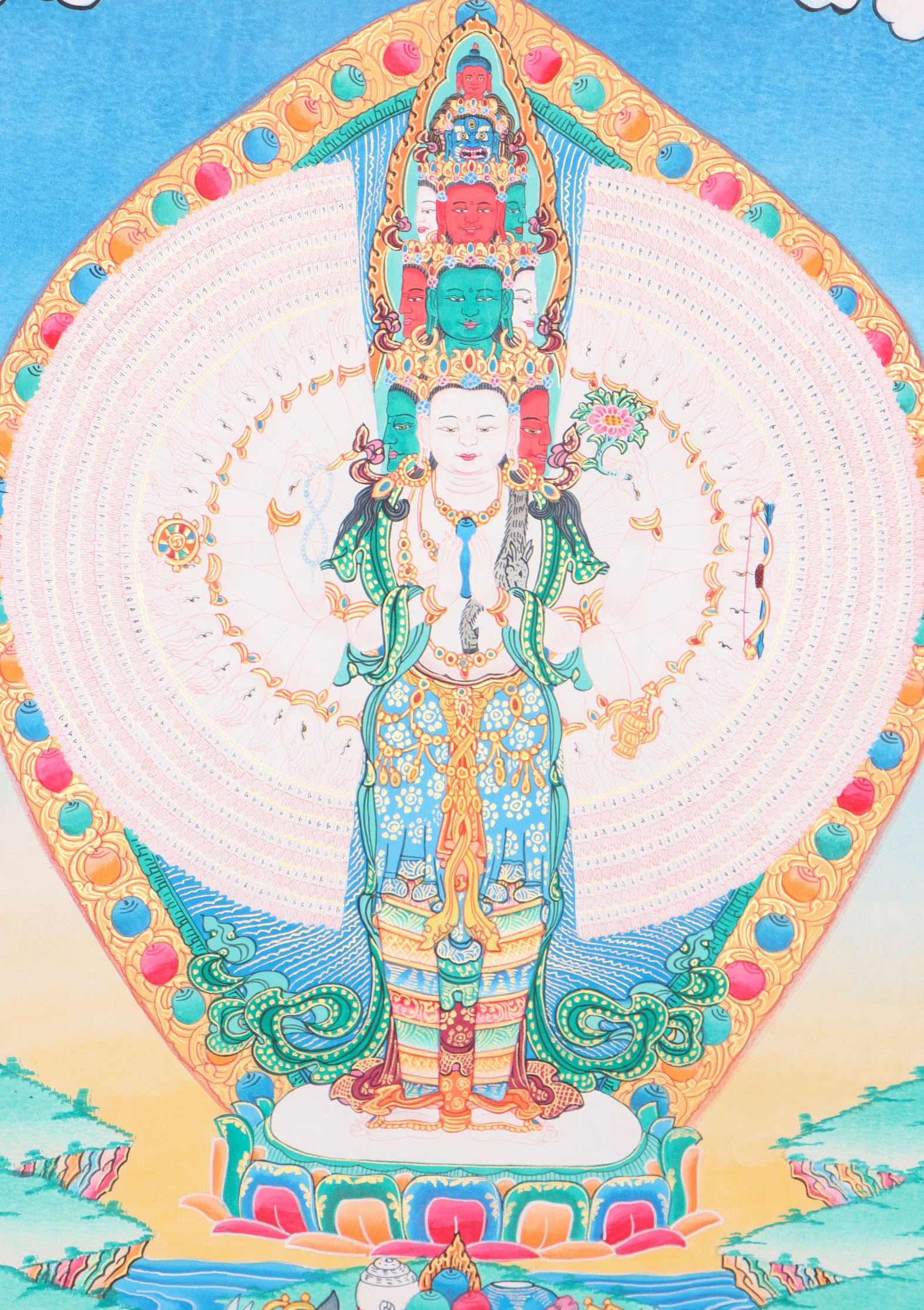 Avalokiteshvara Thangka for spiritual teachings and traditions.