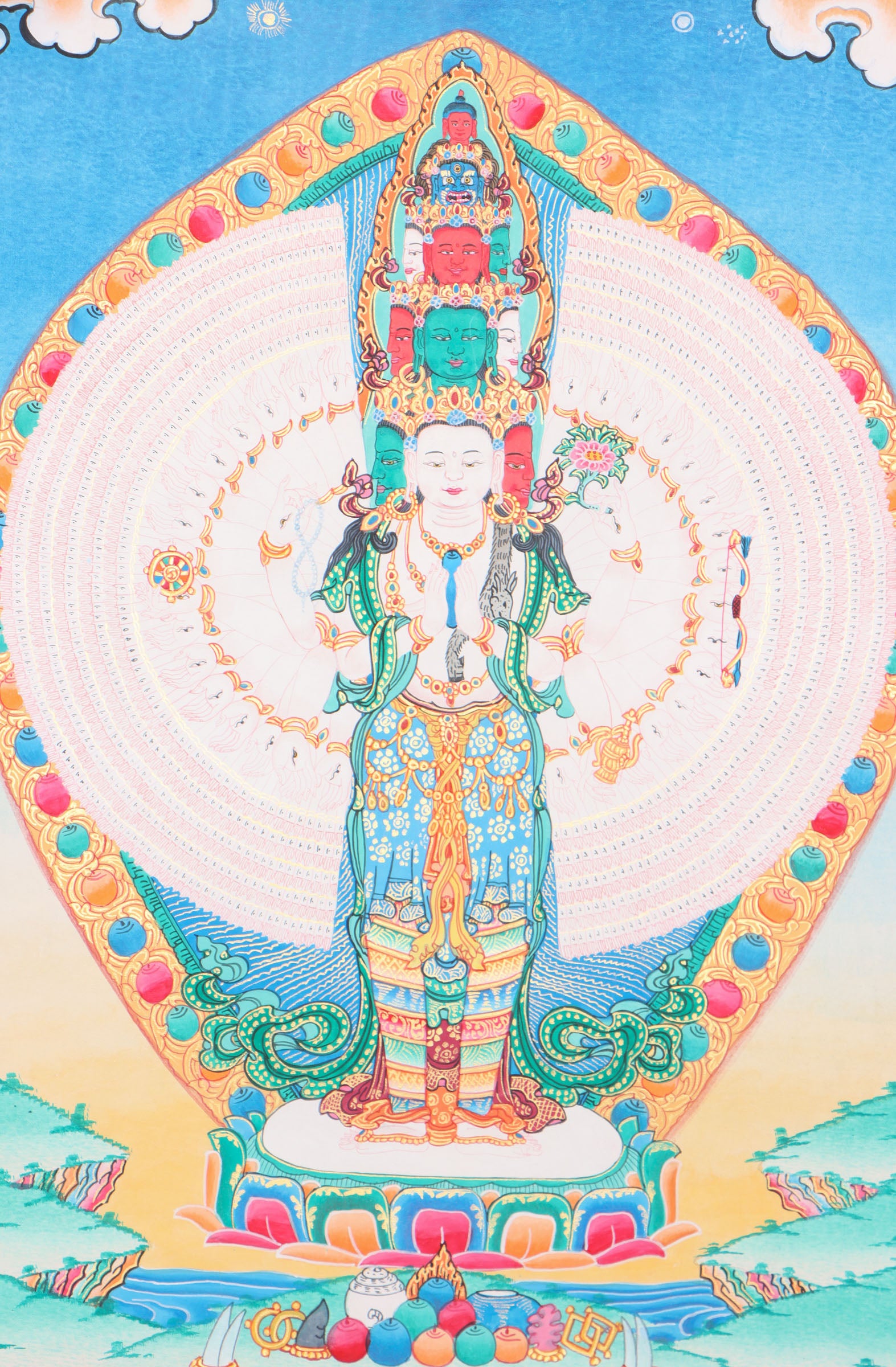 Avalokiteshvara Thangka for spiritual teachings and traditions.