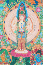 Avalokiteshvara Thangka for meditation Chakra Healing.