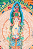 Avalokiteshvara Thangka for meditation Chakra Healing.