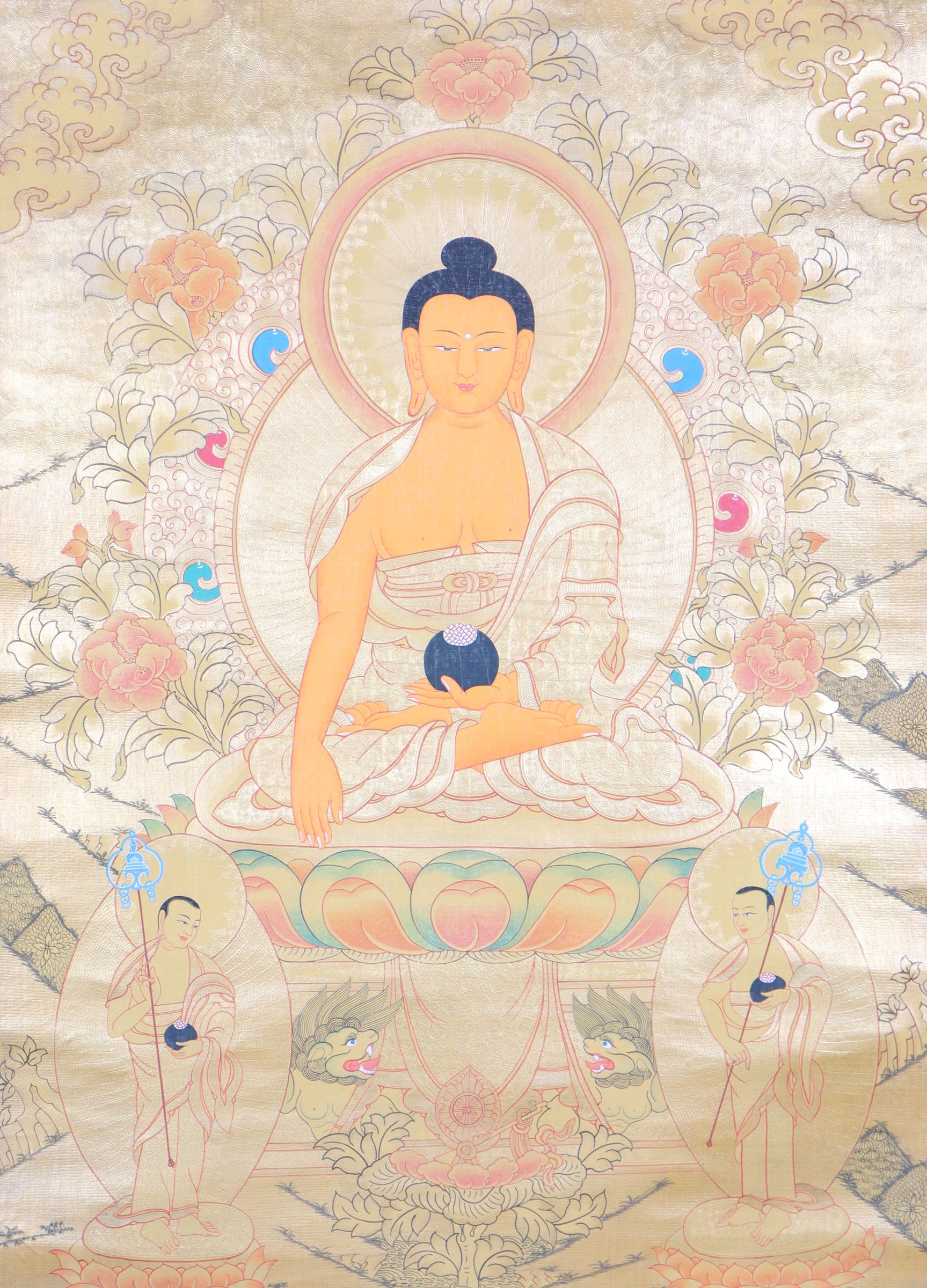 Shakyamuni Buddha Thangka Painting for buddhist teaching.