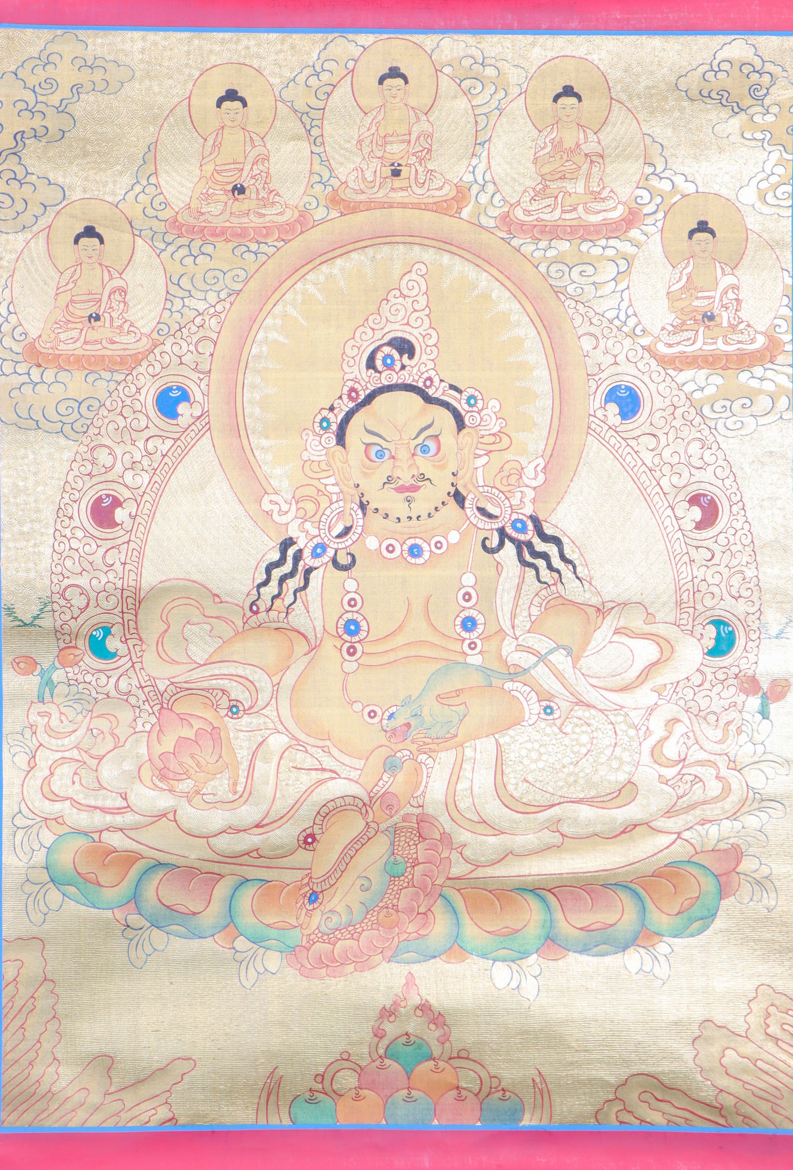 Kuber Thangka Painting for prayer and devotion.