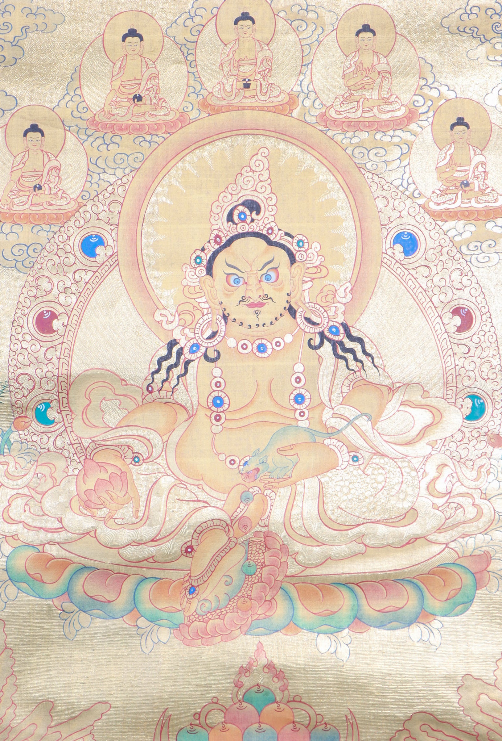 Kuber Thangka Painting for prayer and devotion.