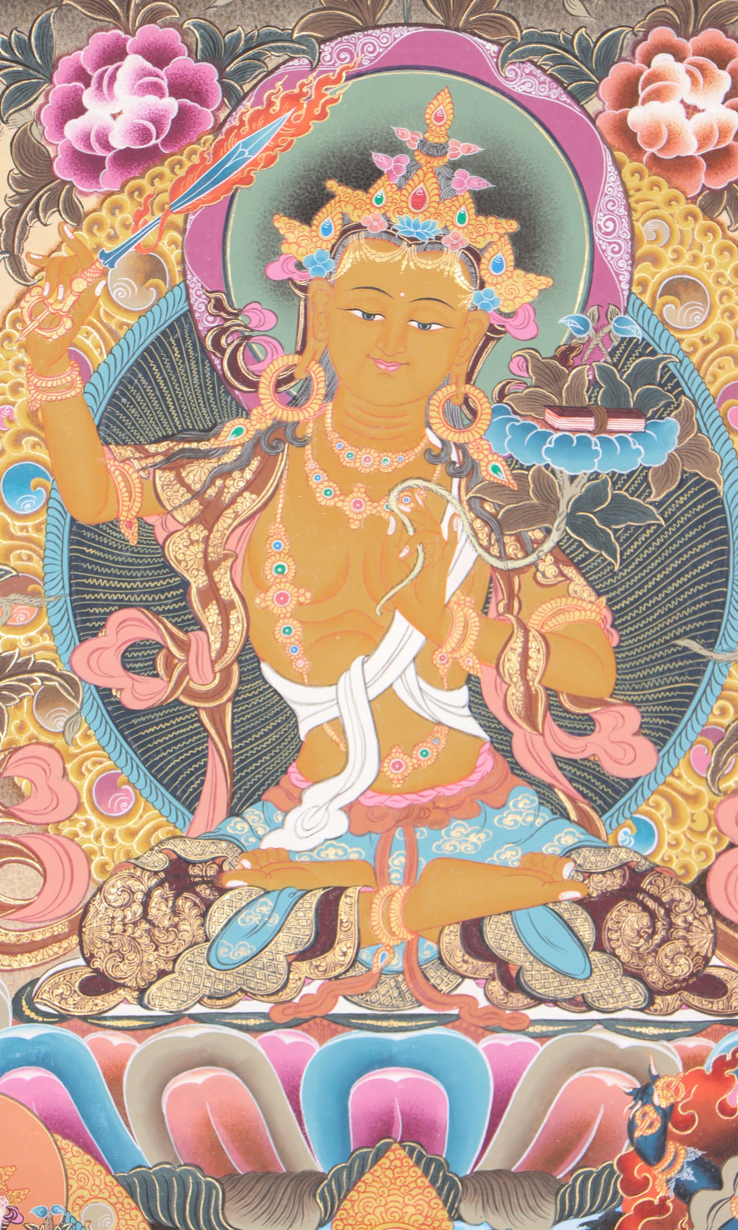 Manjushri Thangka for wisdom and compassion.