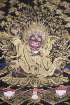 Handpainted Mahakala Thangka Painting.