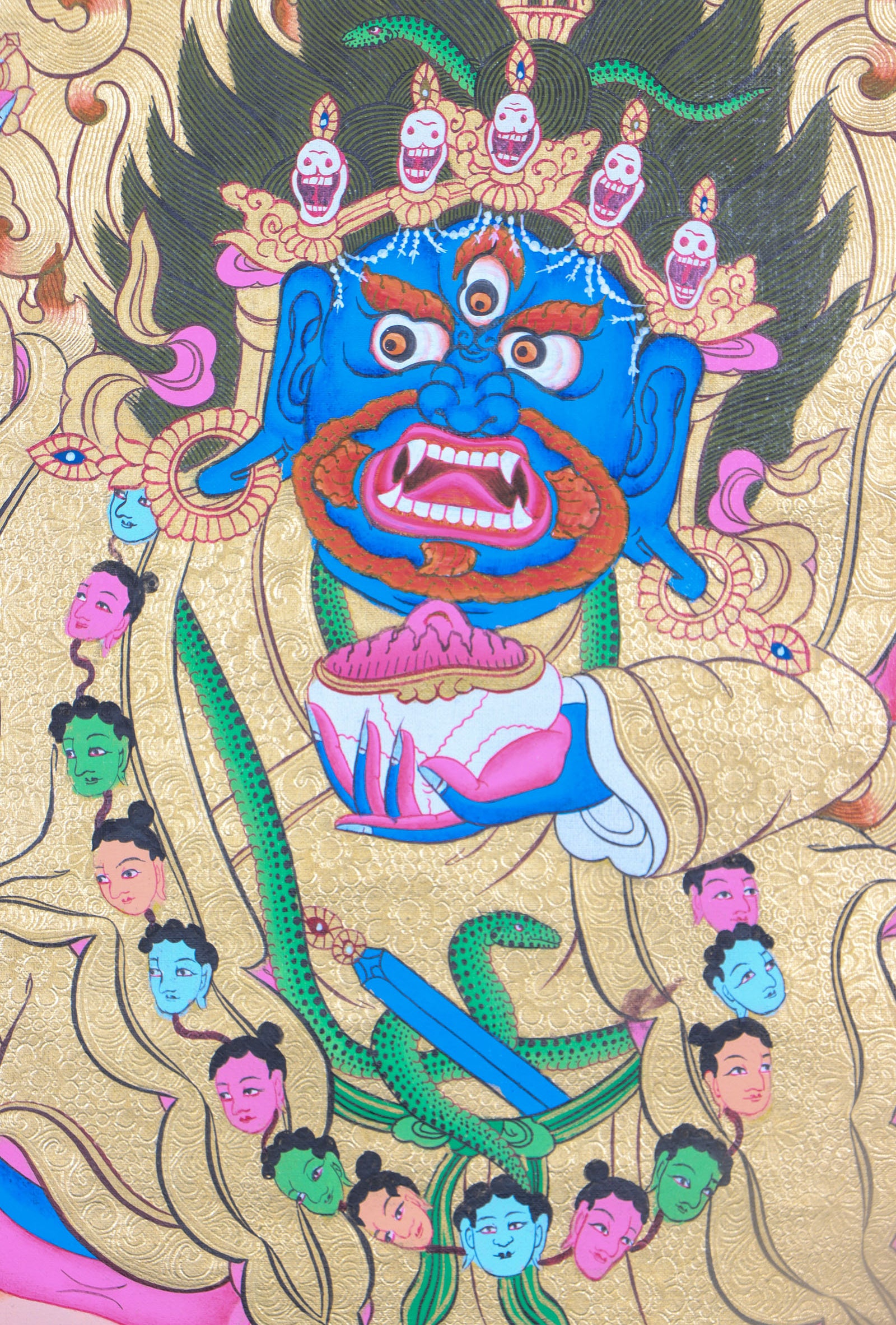 Pudeka Mahakala Thangka Painting for meditation.