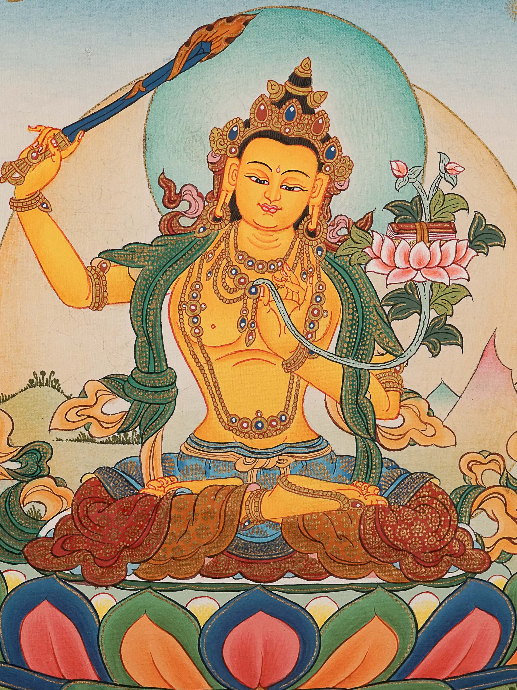 Manjushree Thangka Painting