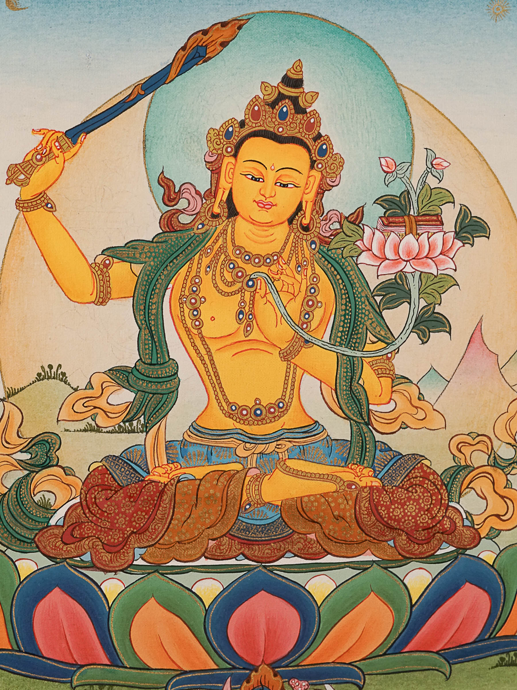 Manjushree Thangka Painting