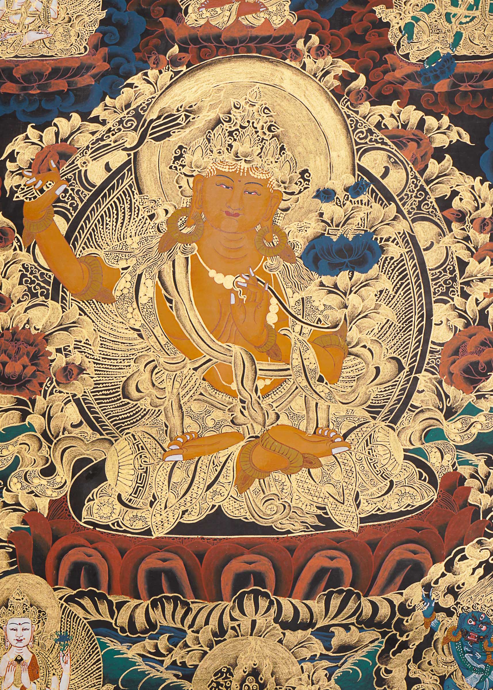 Manjushree Thangka Painting