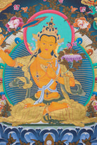 Manjusri Thangka Painting are used in rituals and ceremonies.