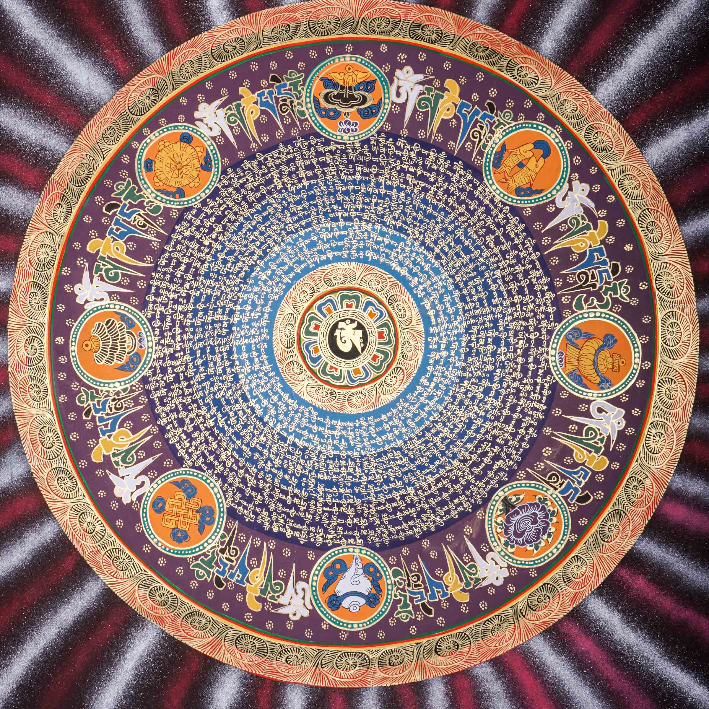 Mantra Mandala Thangka Painting /Hand painted Art