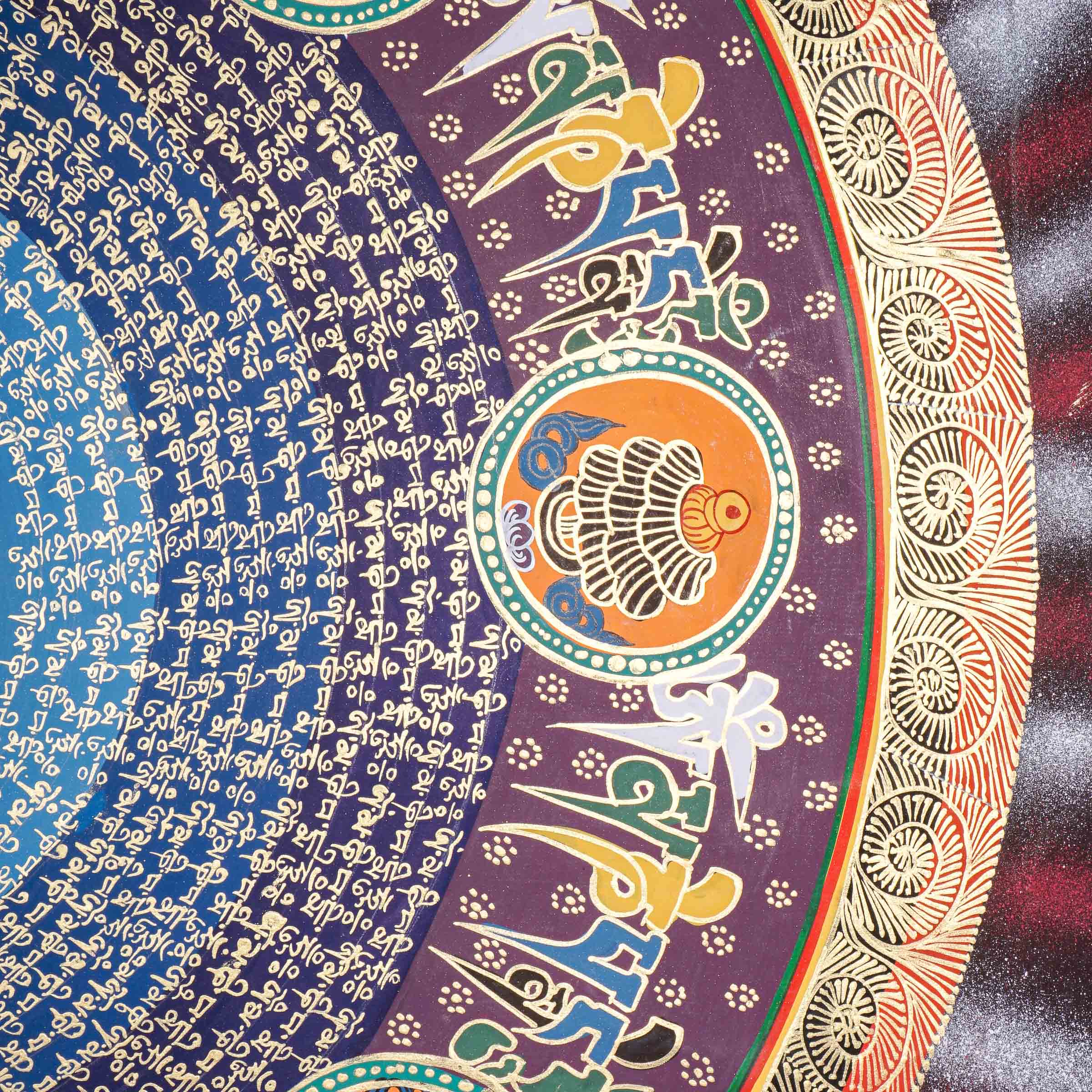 Mantra Mandala Thangka Painting /Hand painted Art