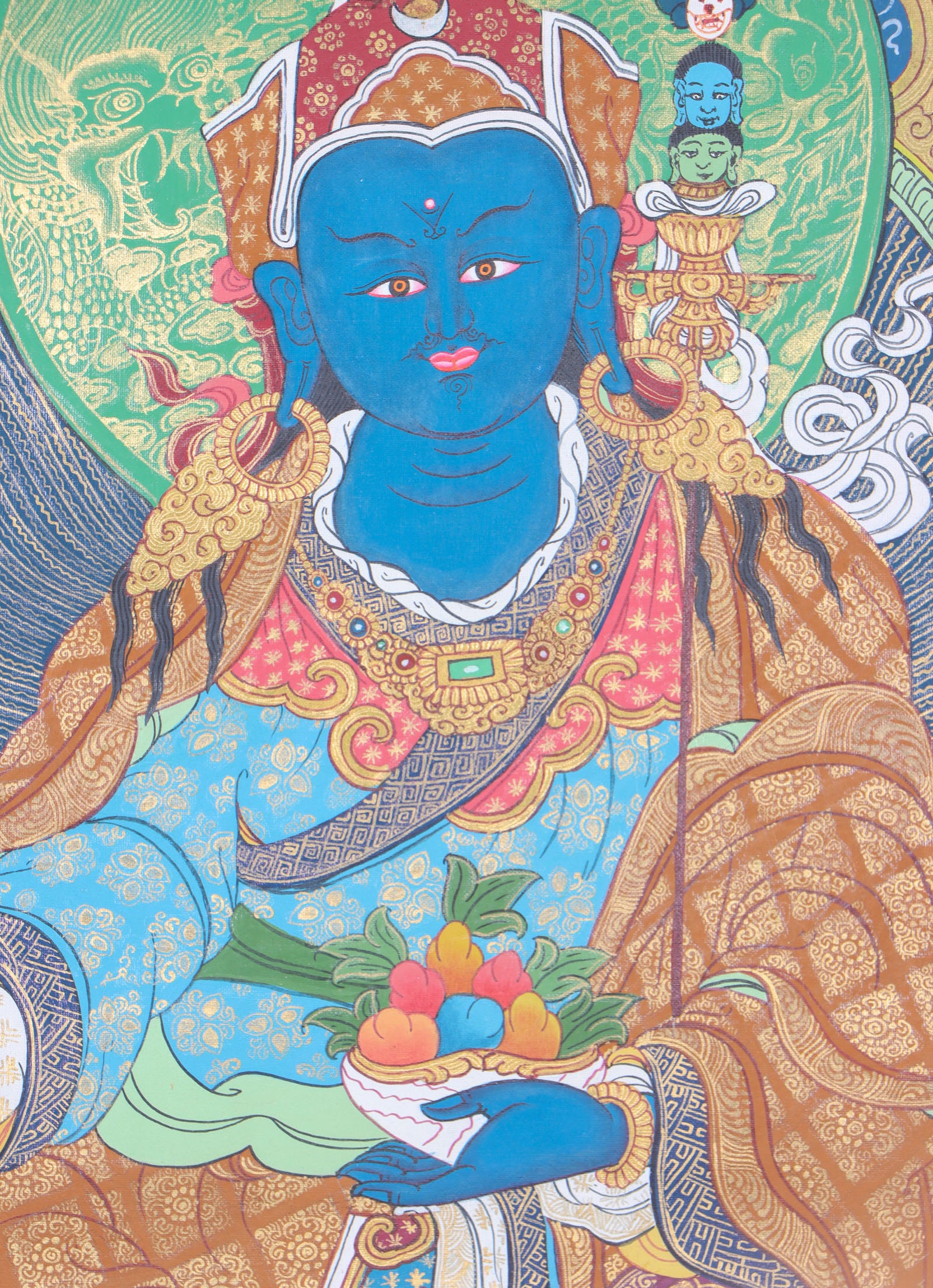 Medicine Guru Thangka Painting for physical and mental wellbeing.