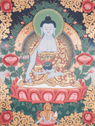 Medicine Buddha Thangka  - Handpainted Art 