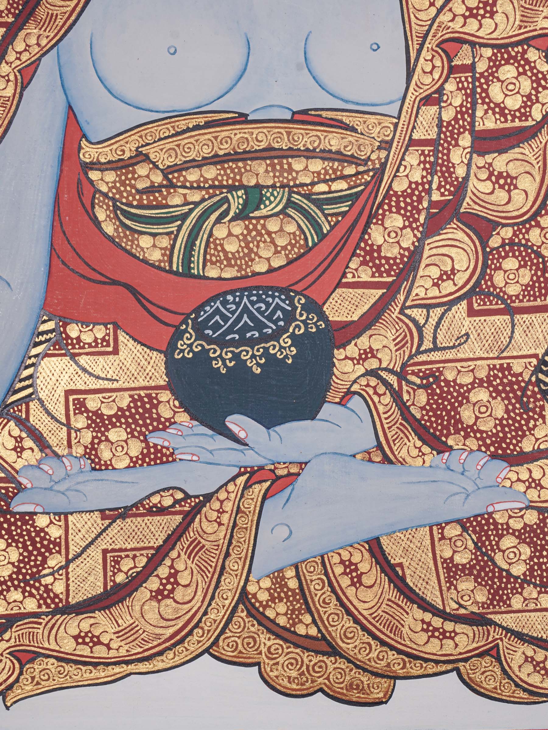 Medicine Buddha Thangka - Handpainted Art