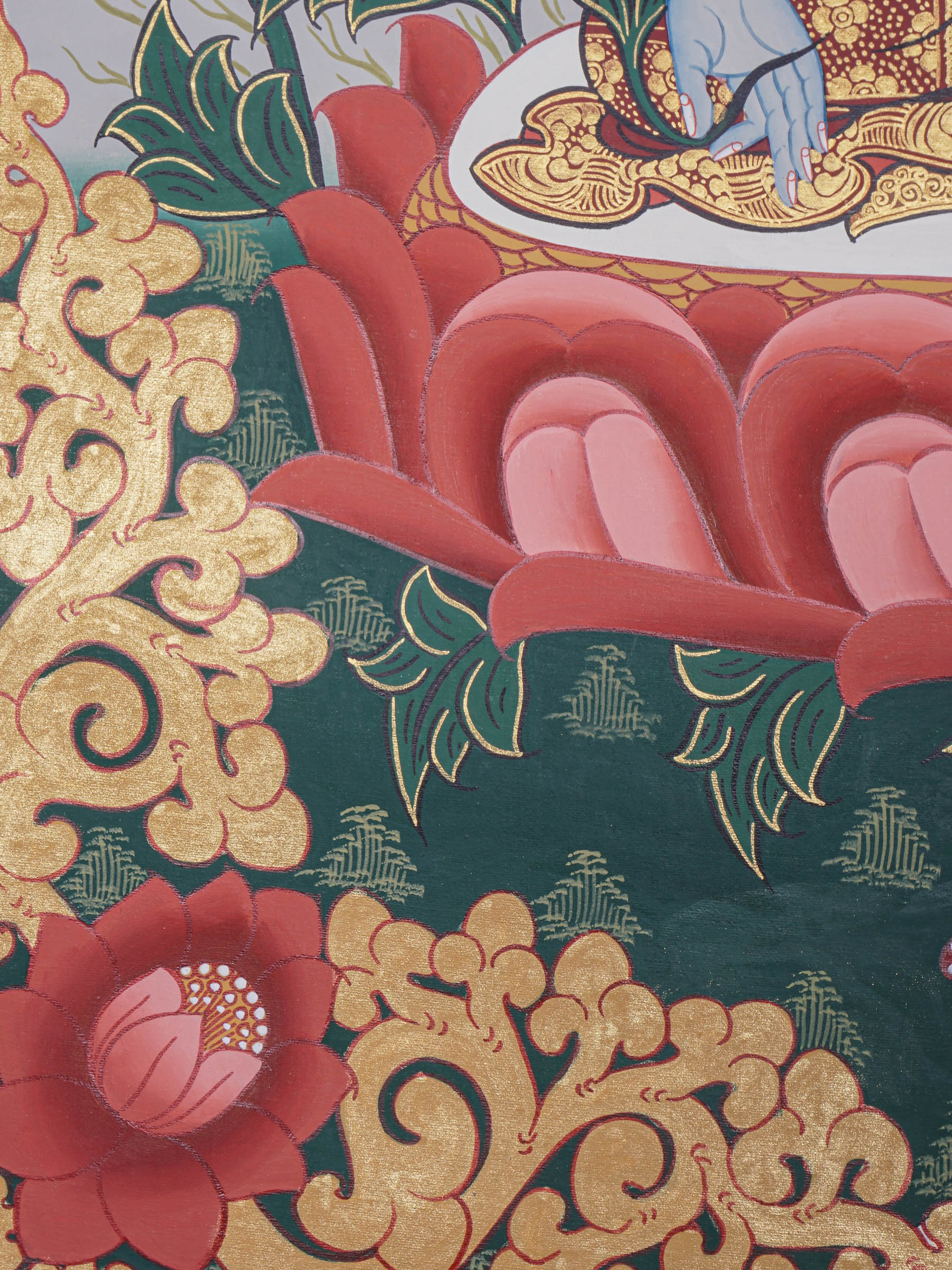 Medicine Buddha Thangka - Handpainted Art