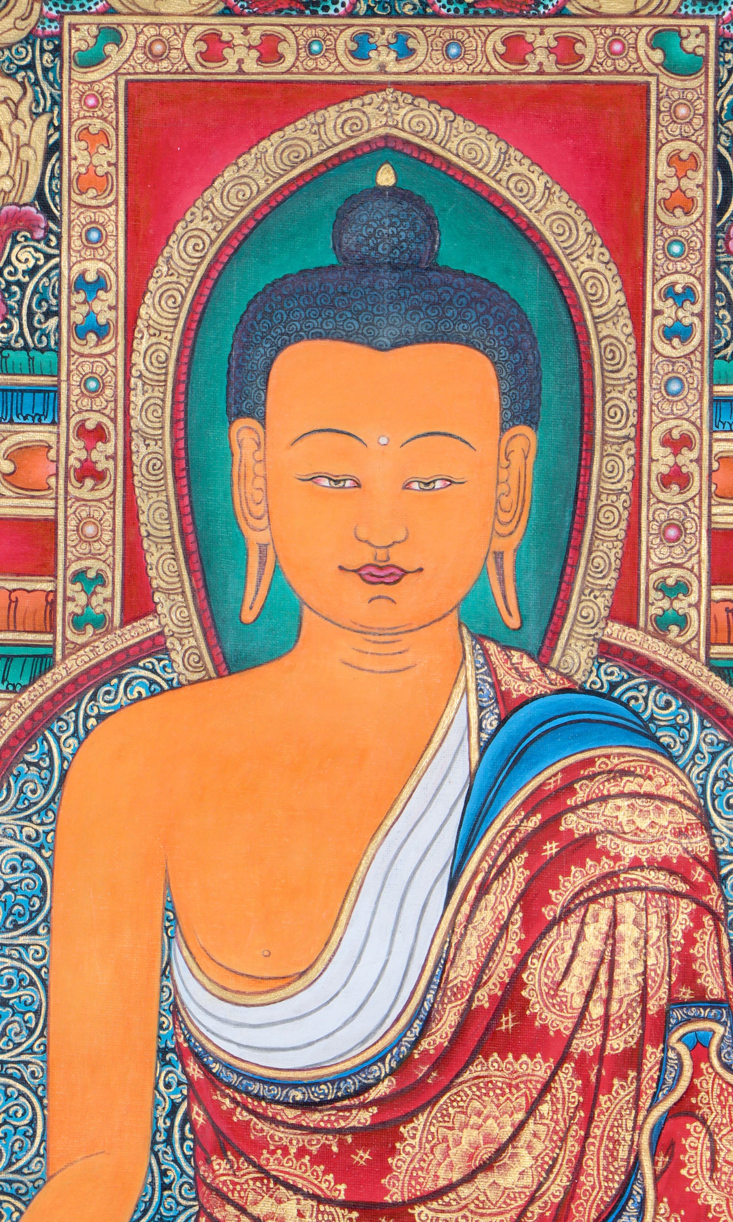 Newari Sha Buddha Thangka for wall decor , spirituality and meditation.