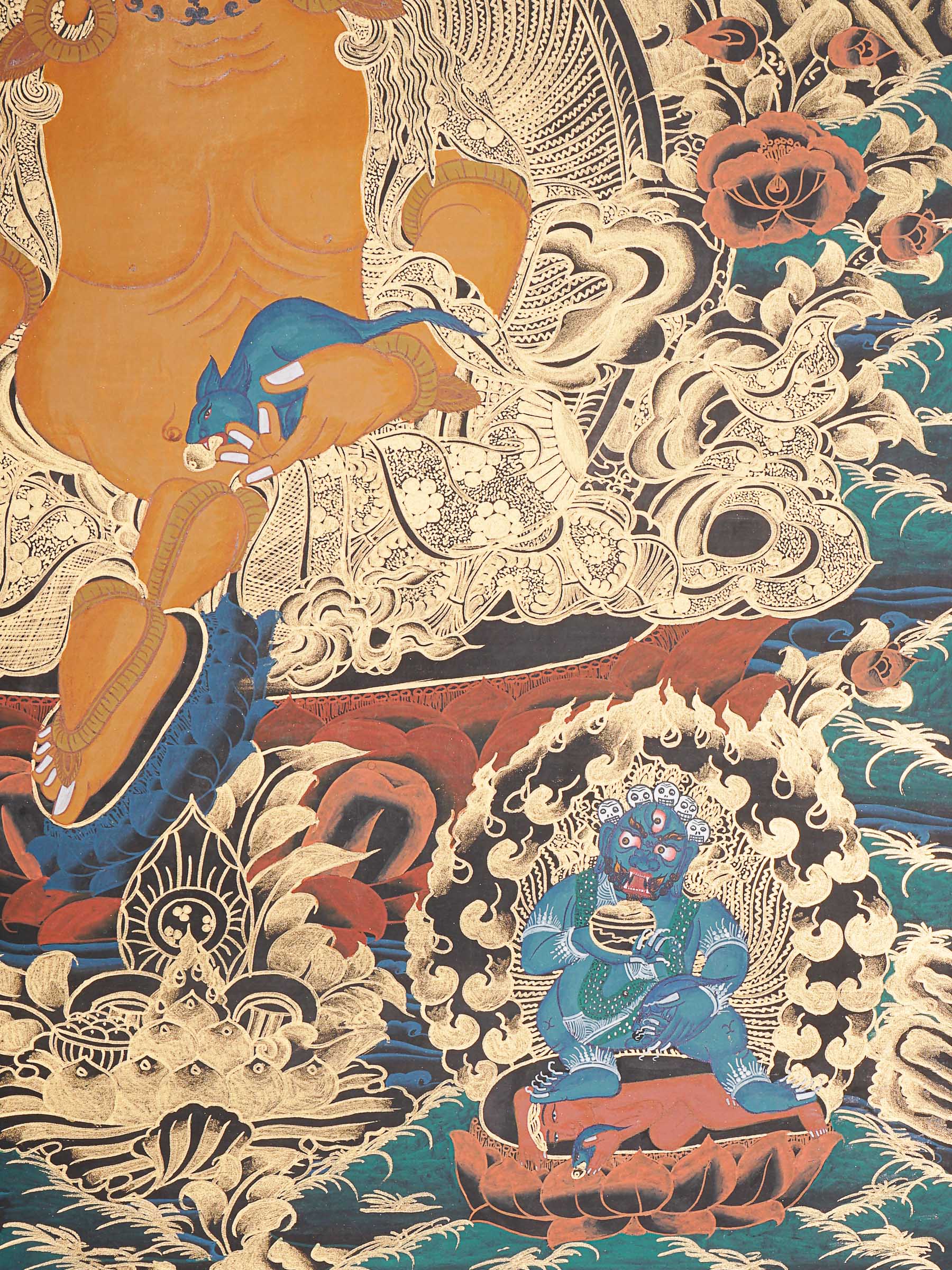  Pancha  Zambala Thangka Painting