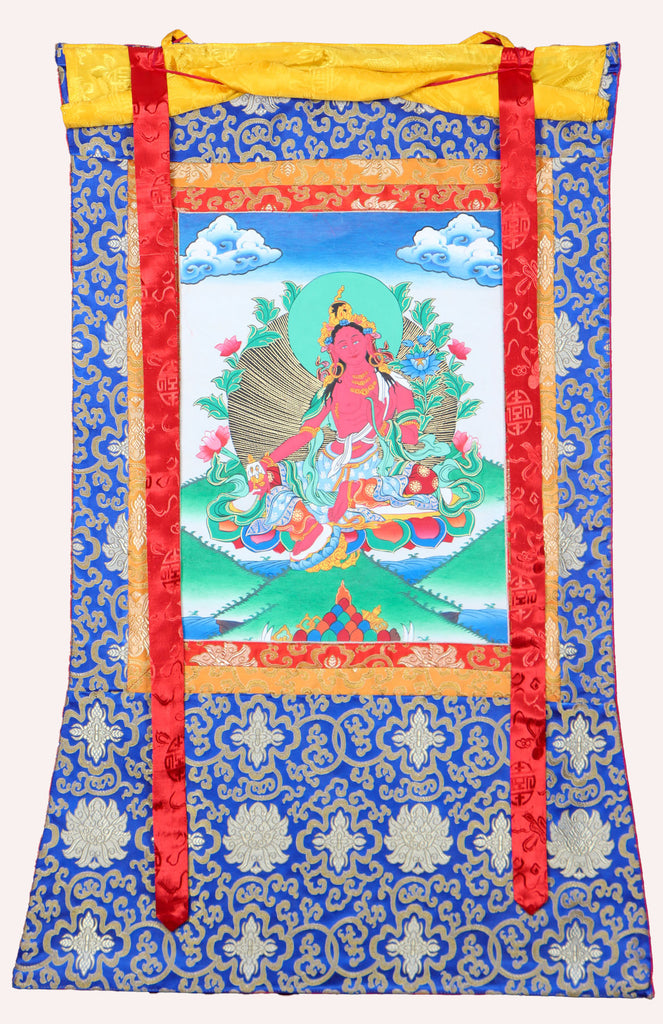 Red Tara Thangka Painting for spirituality.