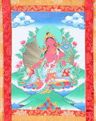 Red Tara Thangka Painting for spirituality.