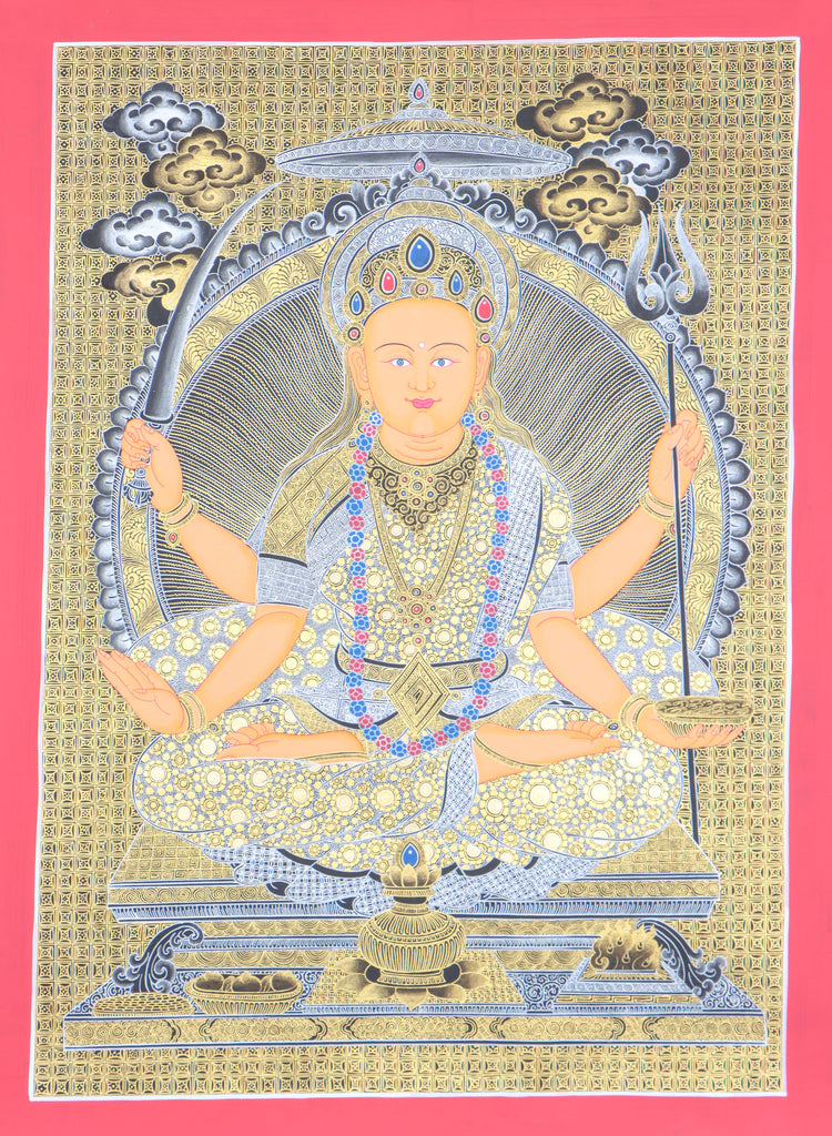 Santoshi Thangka for devotion and prayer.
