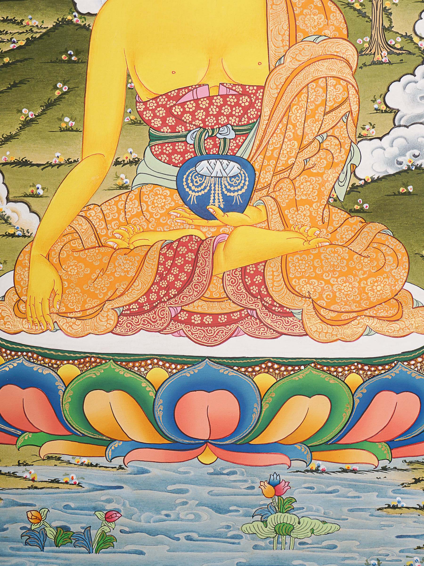 Shakyamuni Buddha Thangka - Tibetan Painting 