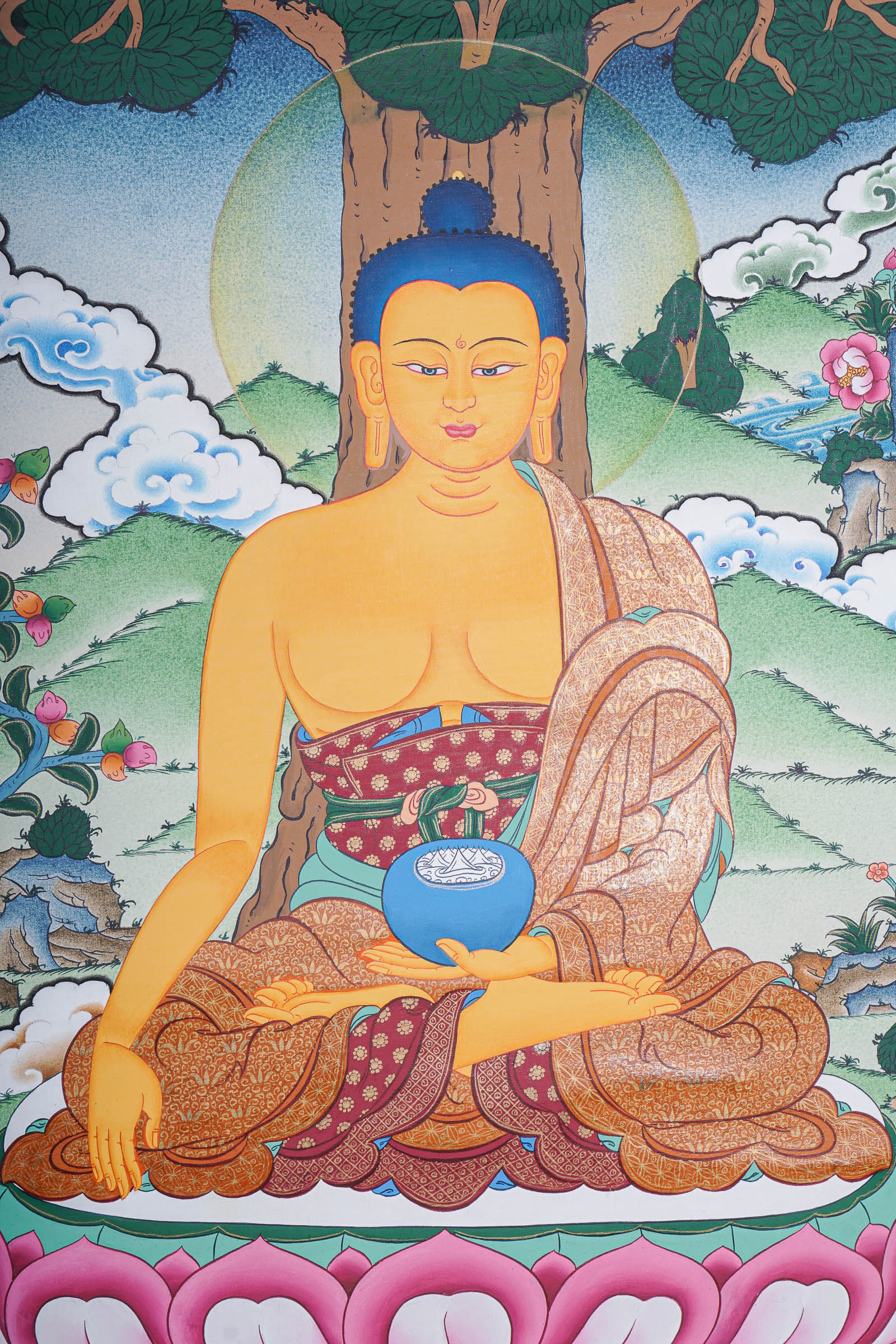 Shakyamuni Buddha Thangka- Tibetan Painting