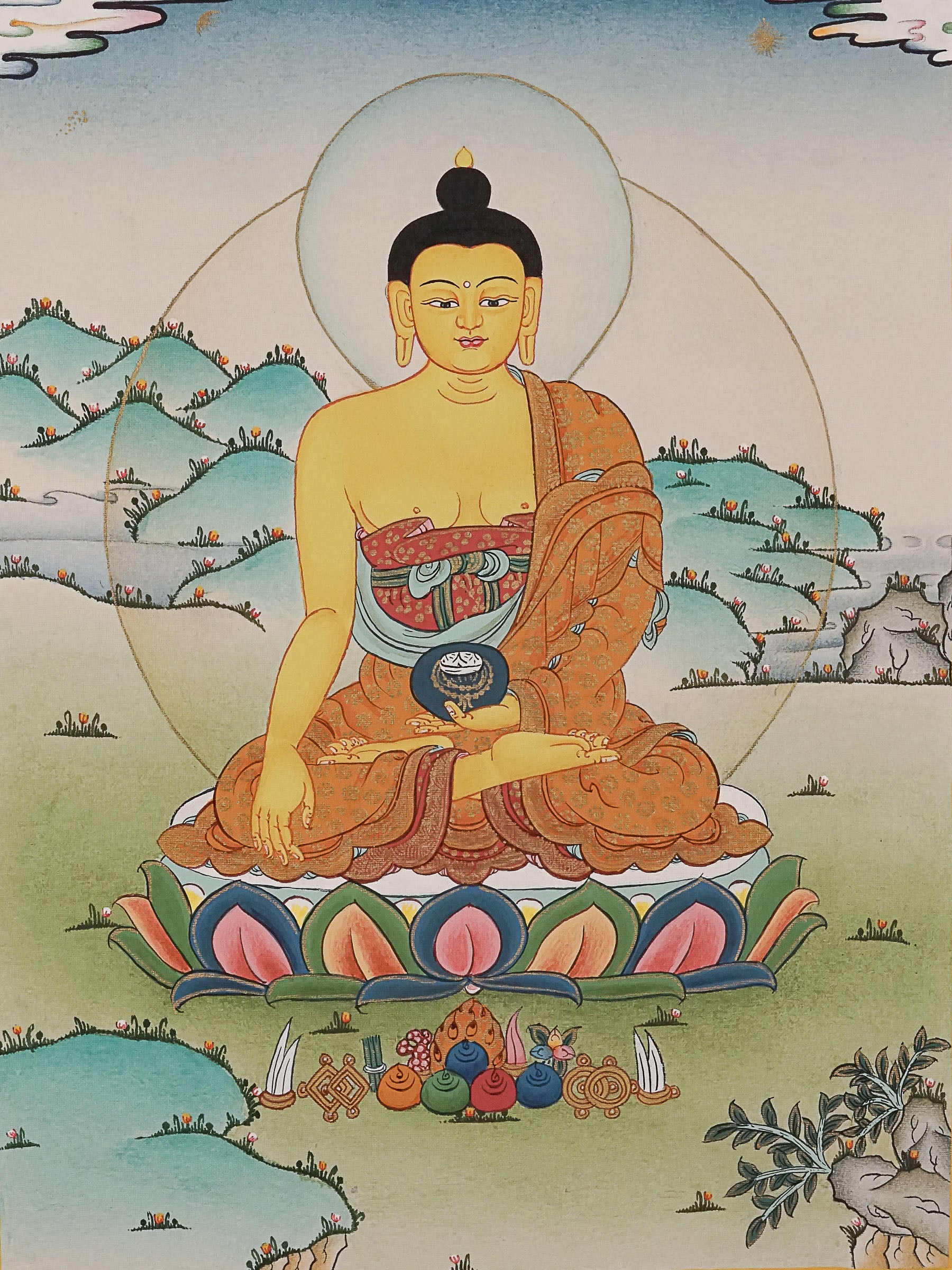 Shakyamuni Buddha Thangka Painting