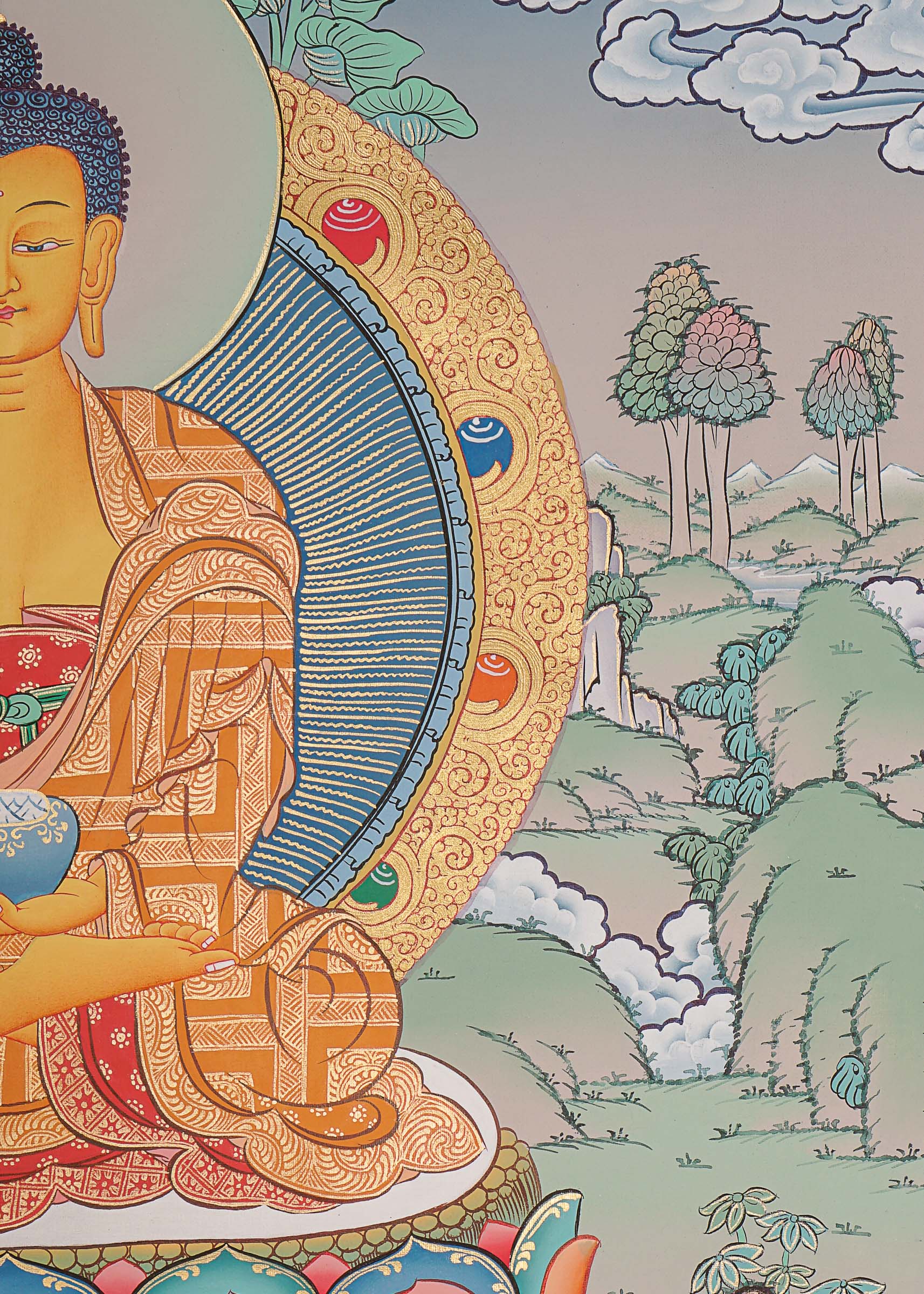 Shakyamuni Buddha Thangka - Tibetan Painting