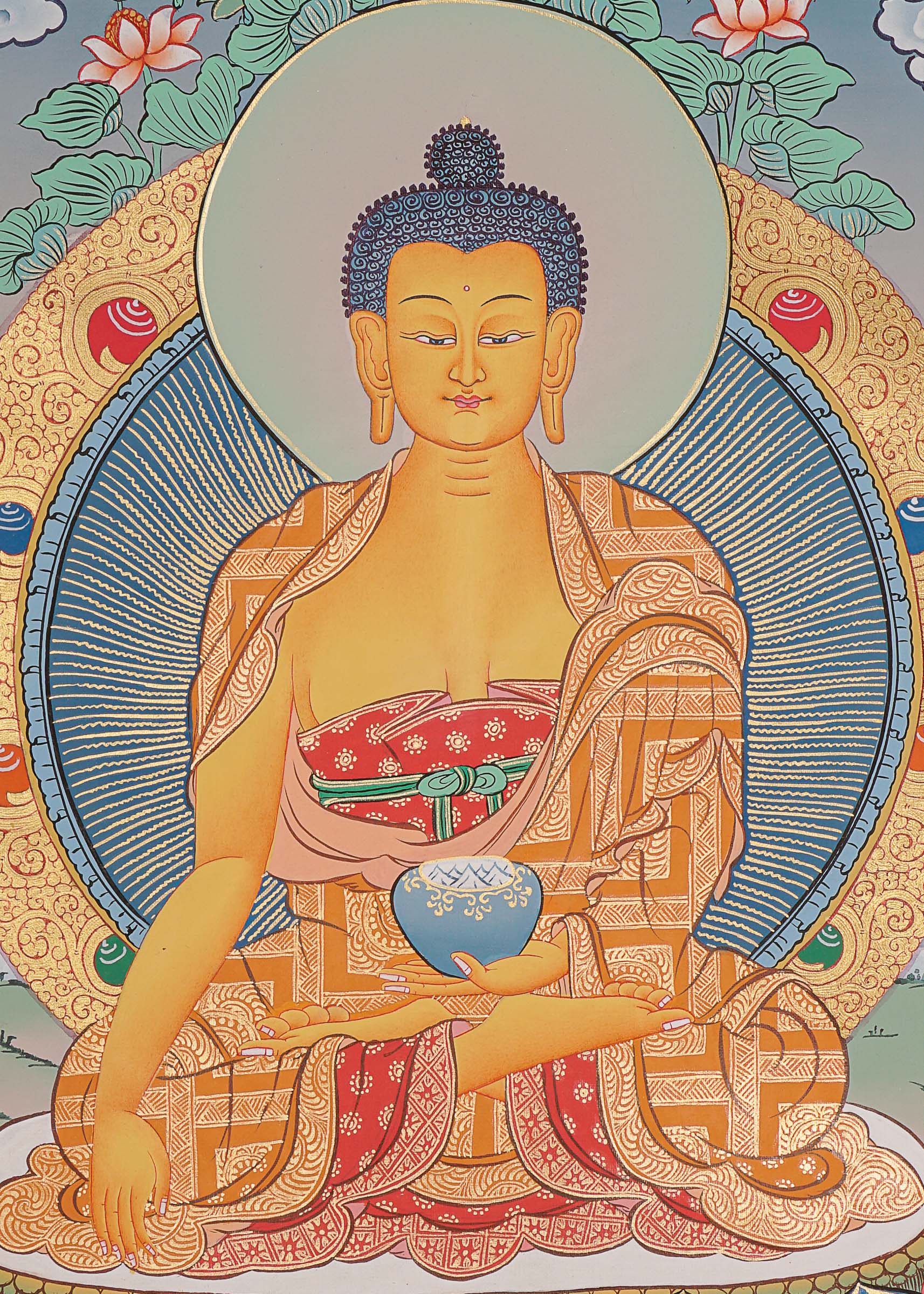 Shakyamuni Buddha Thangka - Tibetan Painting