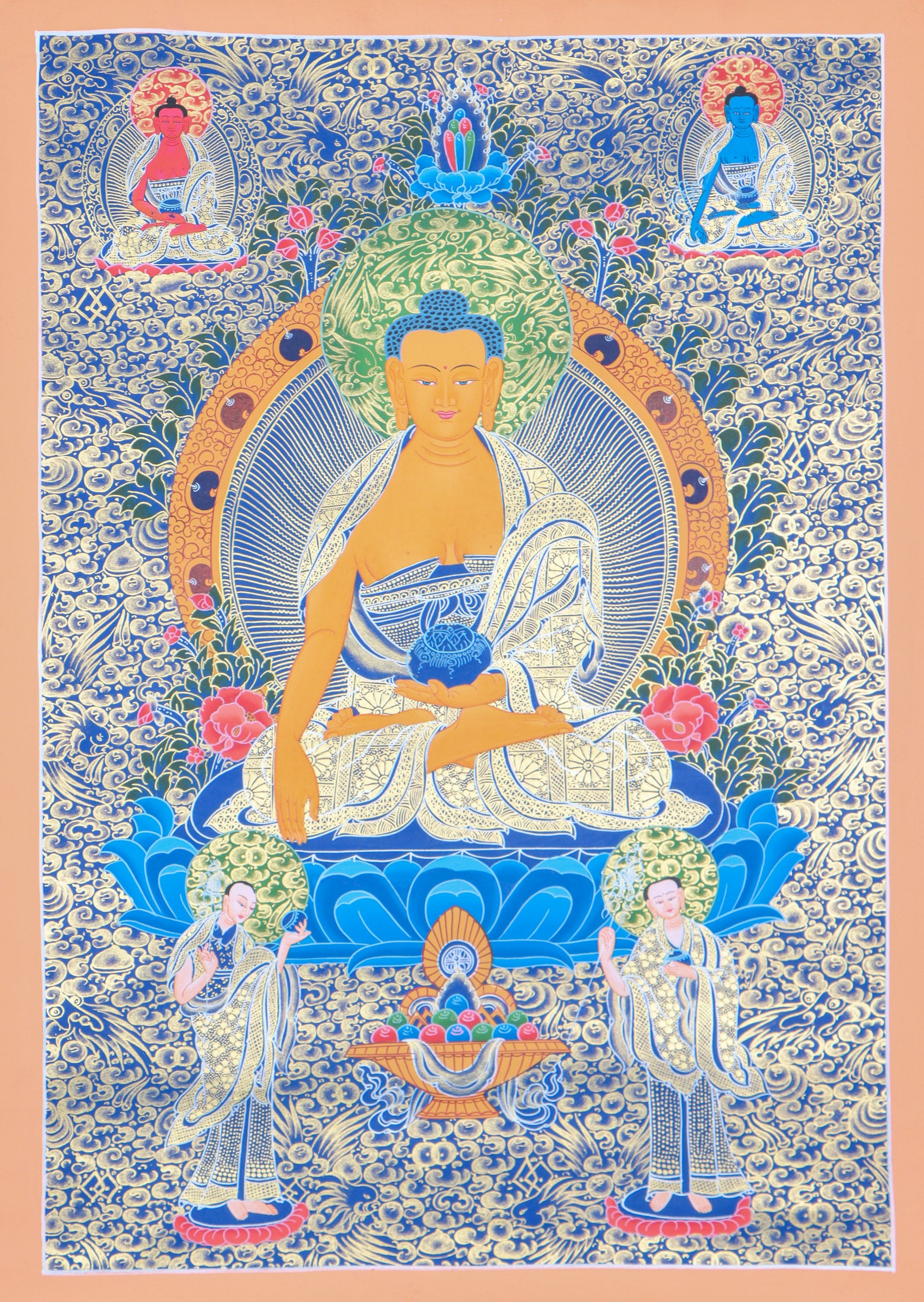 Shakyamuni Buddha Thangka Painting for meditative practices.