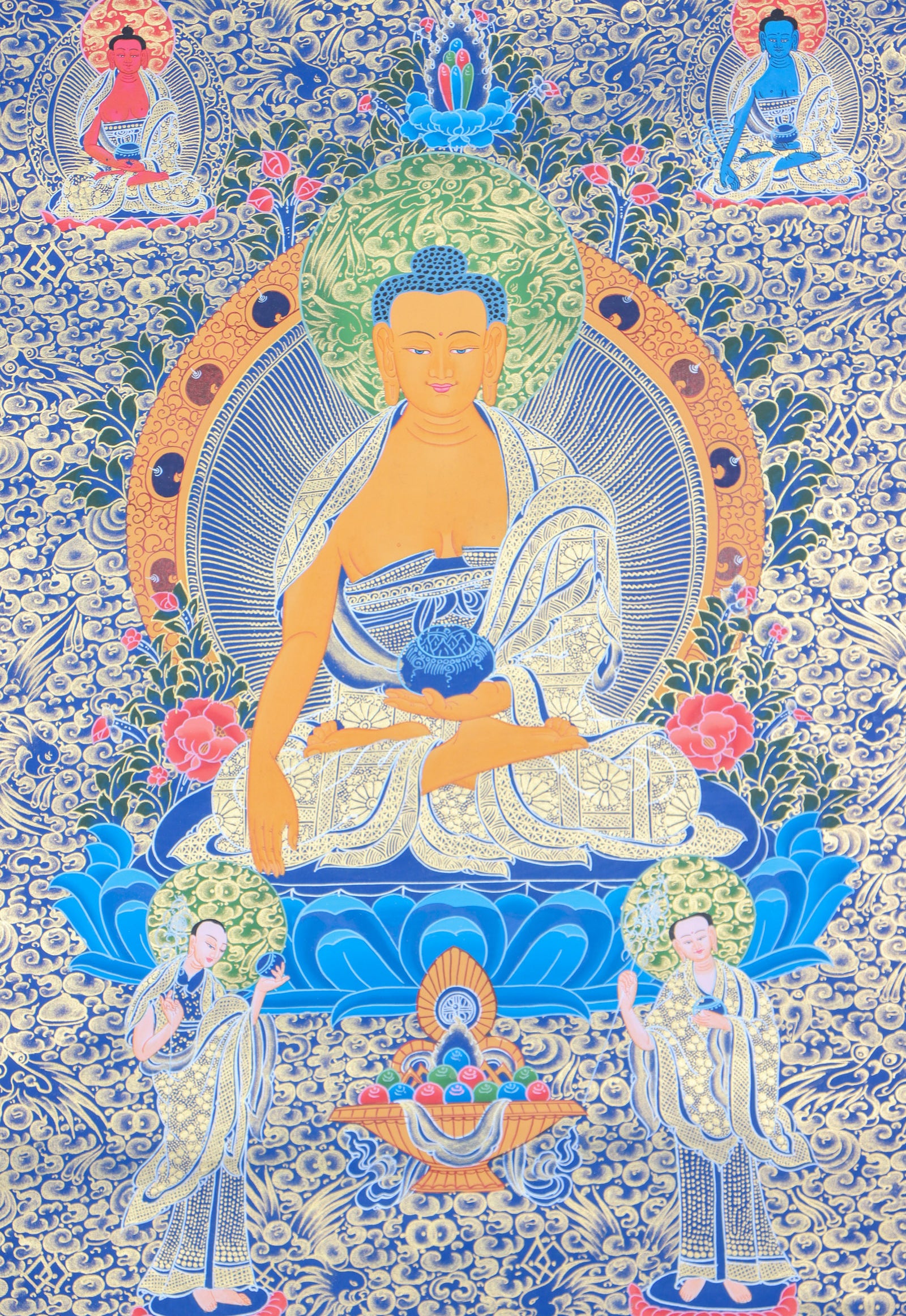 Shakyamuni Buddha Thangka Painting for meditative practices.