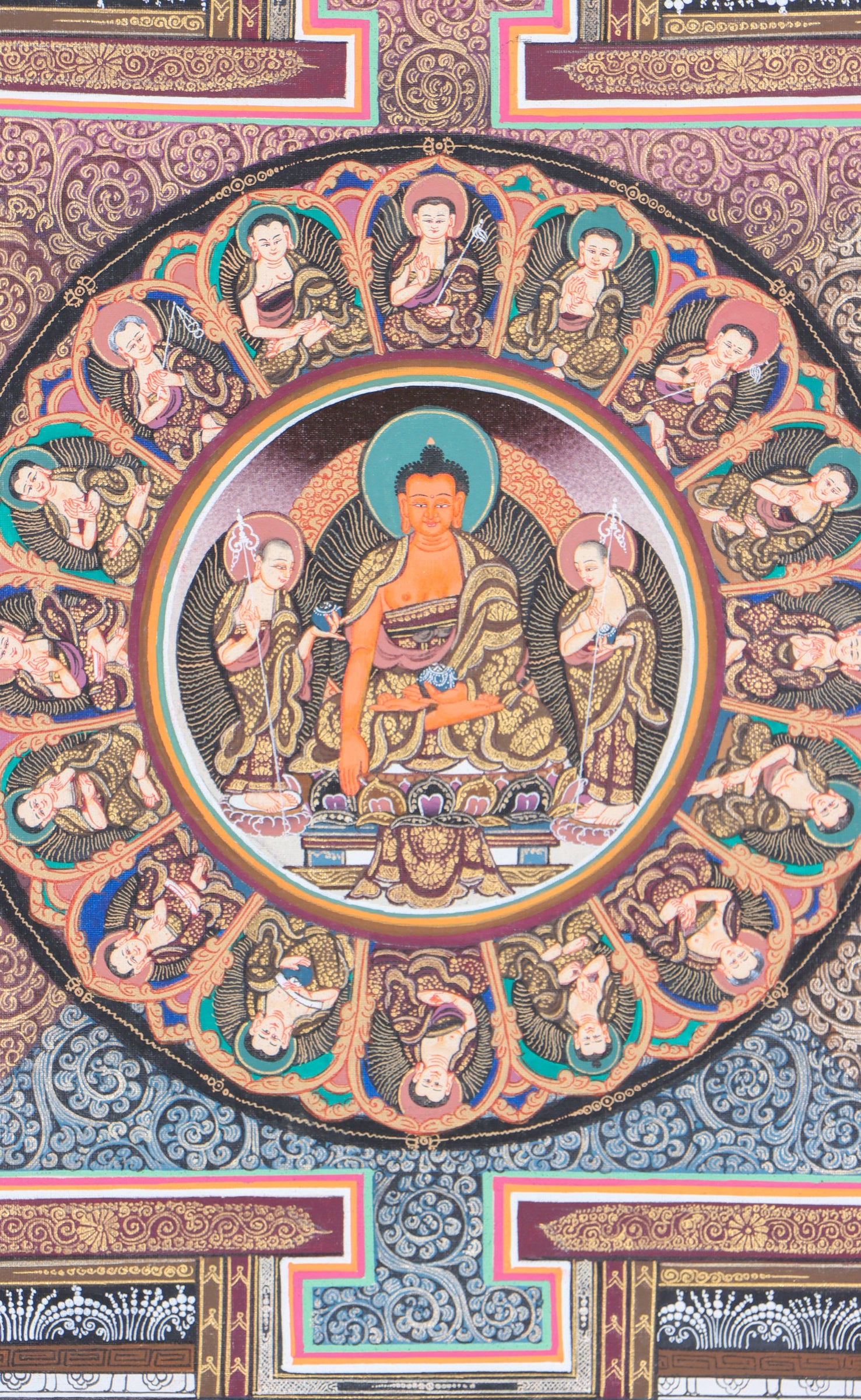 Shakyamuni Buddha Mandala Thangka - high quality thangka