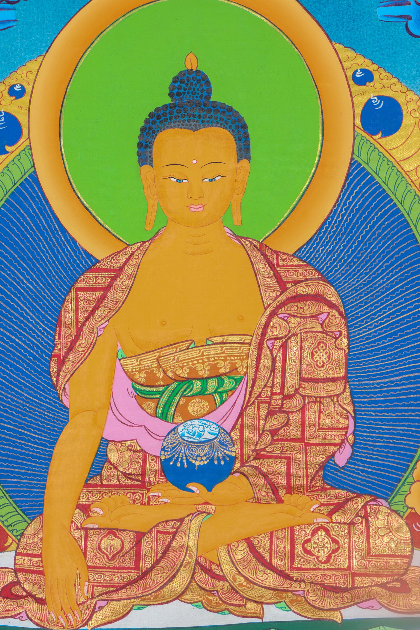 Shakyamuni Buddha Thangka Painting for meditation practices.