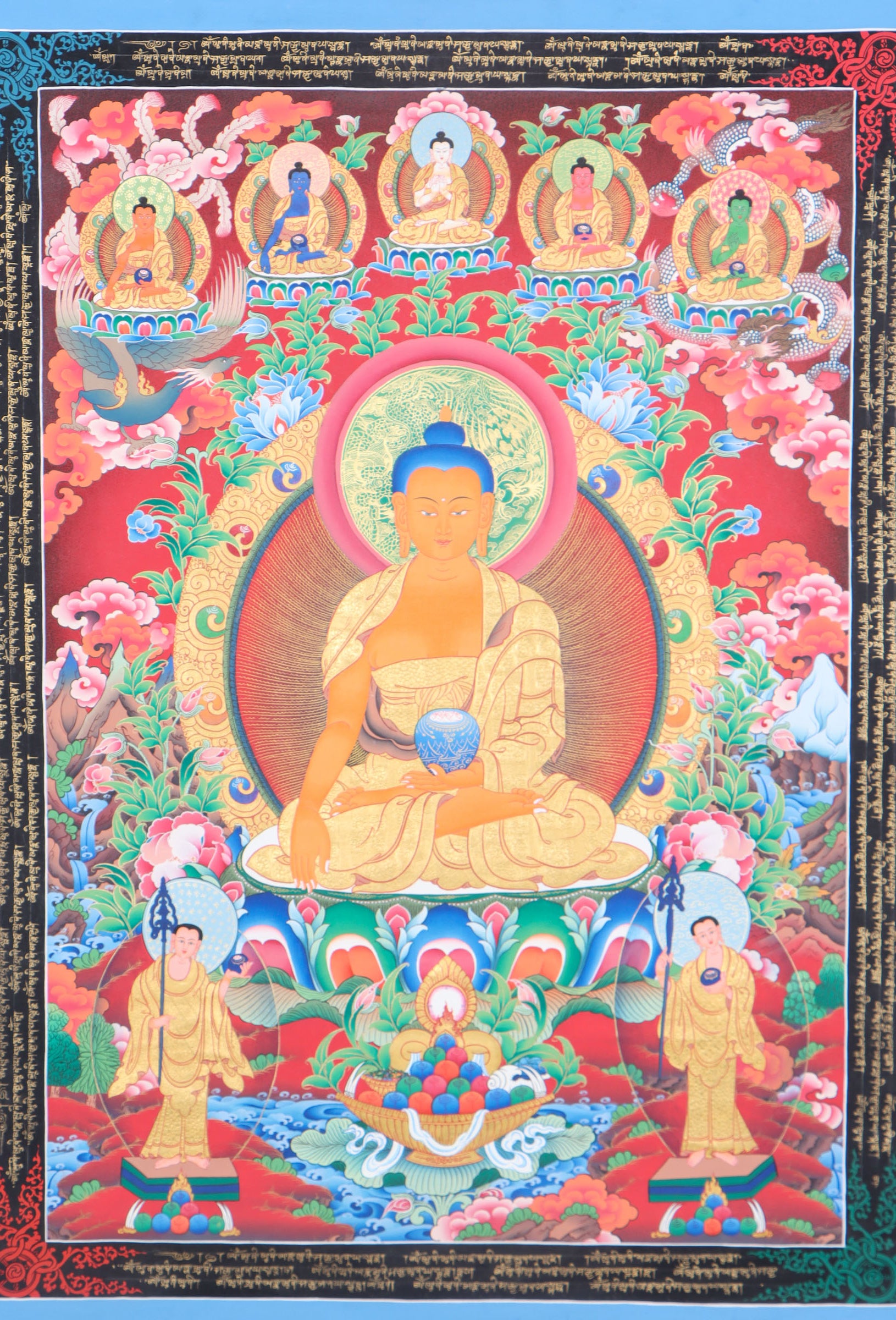 Shakyamuni Buddha Thangka Painting for buddhist teaching.