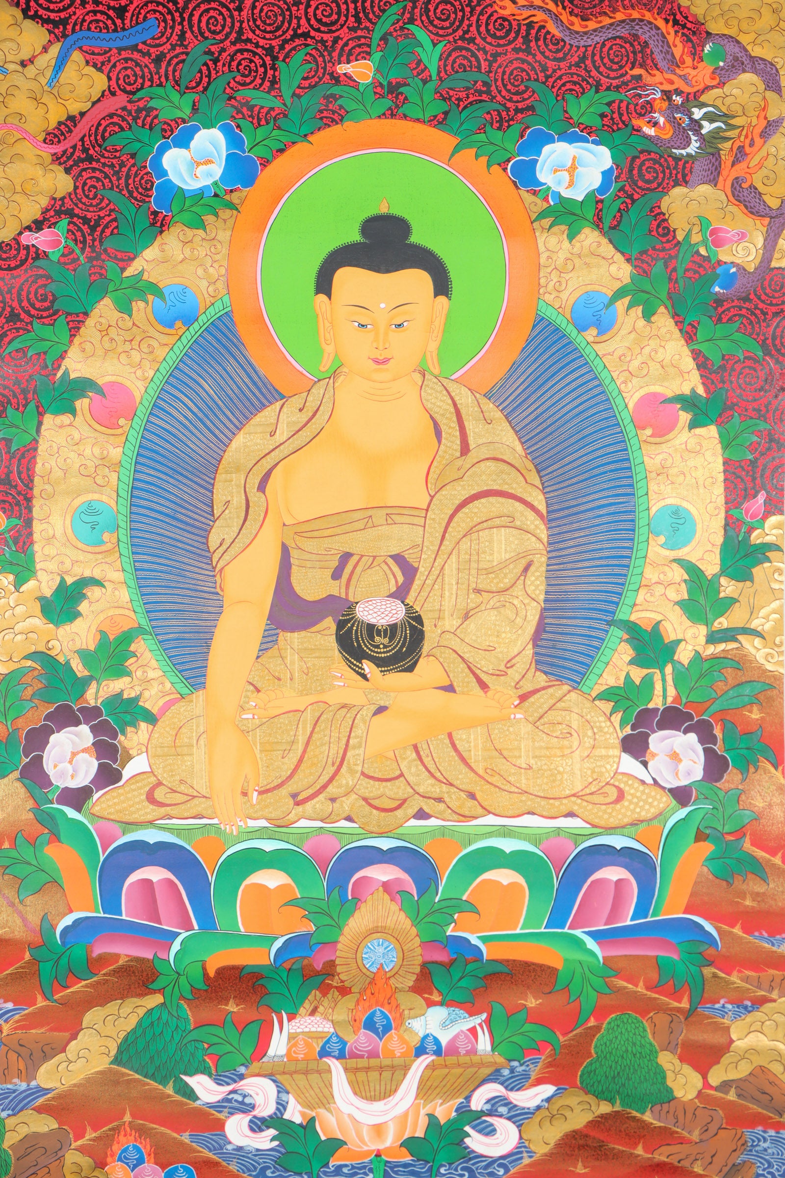 Shakyamuni Buddha Thangka Painting for spirituality.