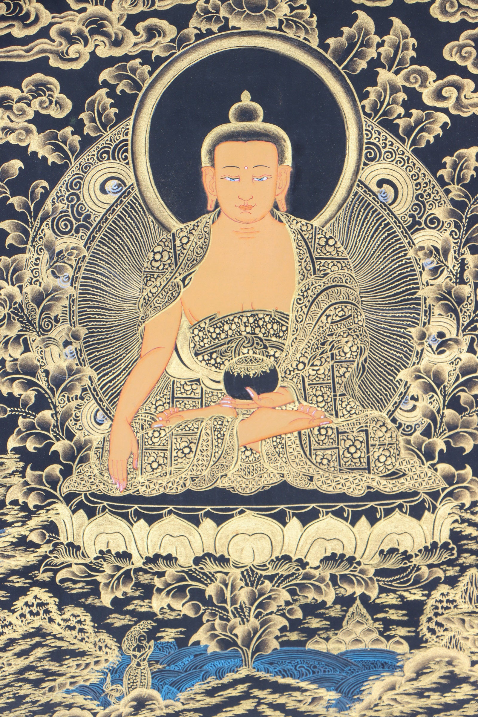Shakyamuni Buddha Thangka Painting for peace and enlightenment.