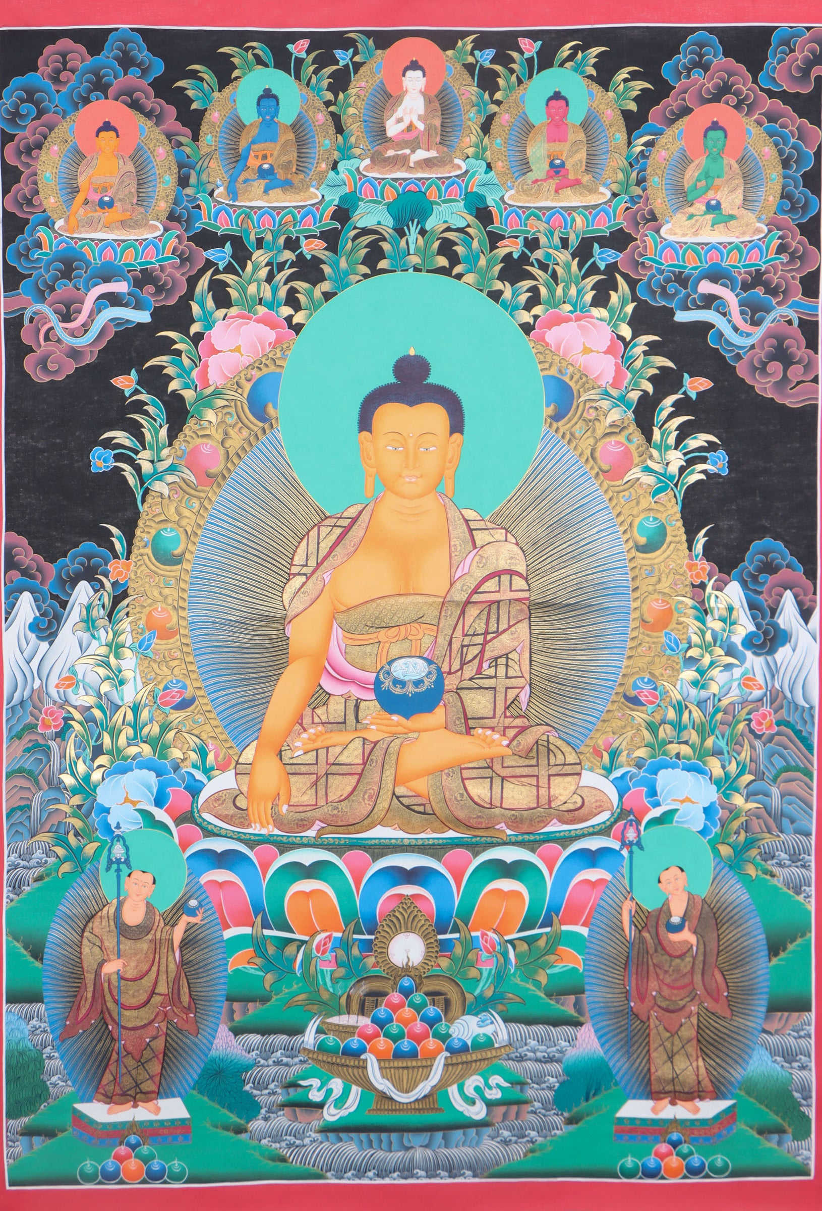 Shakyamuni Buddha Thangka Painting  for wisdom and enlightment.