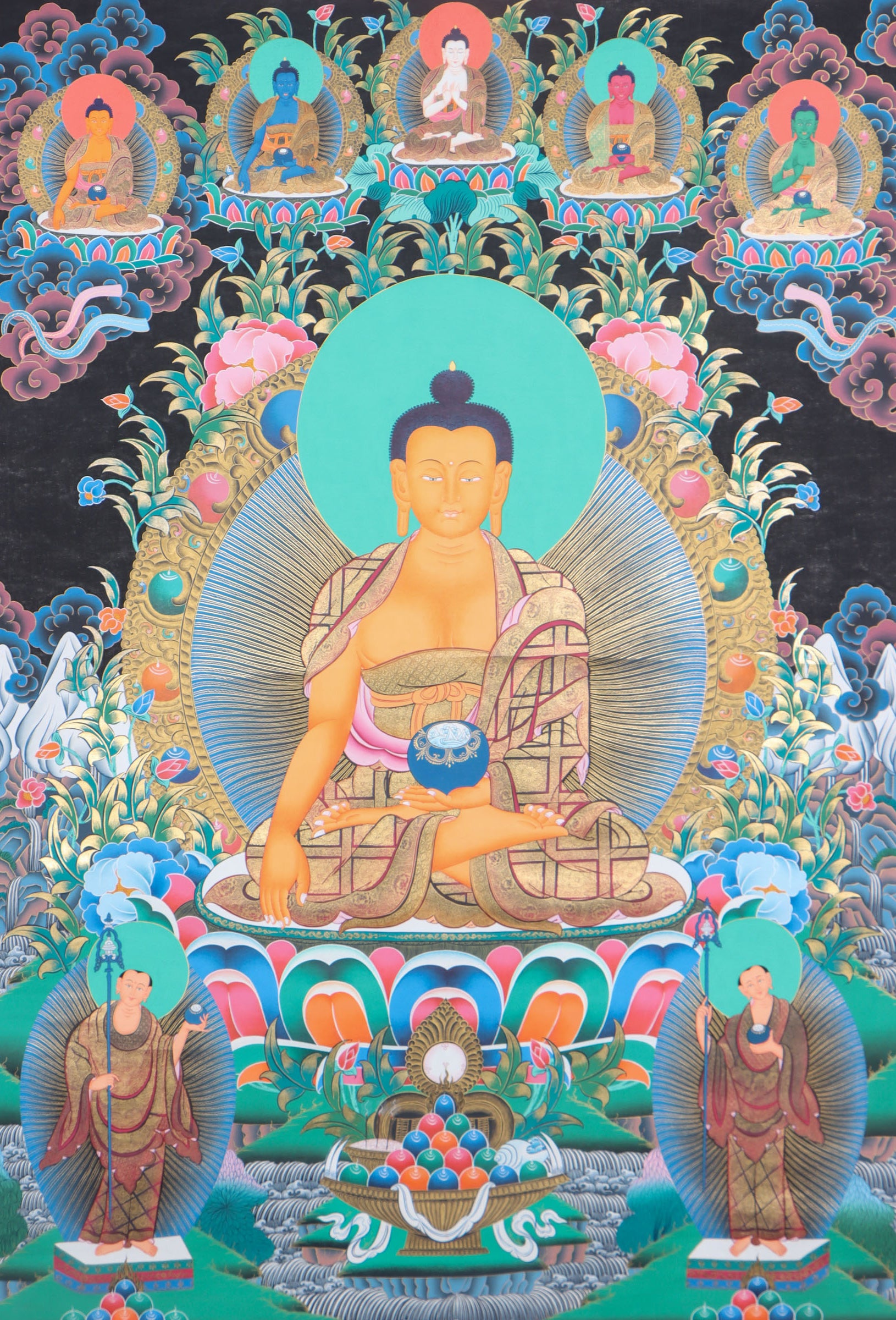 Shakyamuni Buddha Thangka Painting for wisdom and enlightment.
