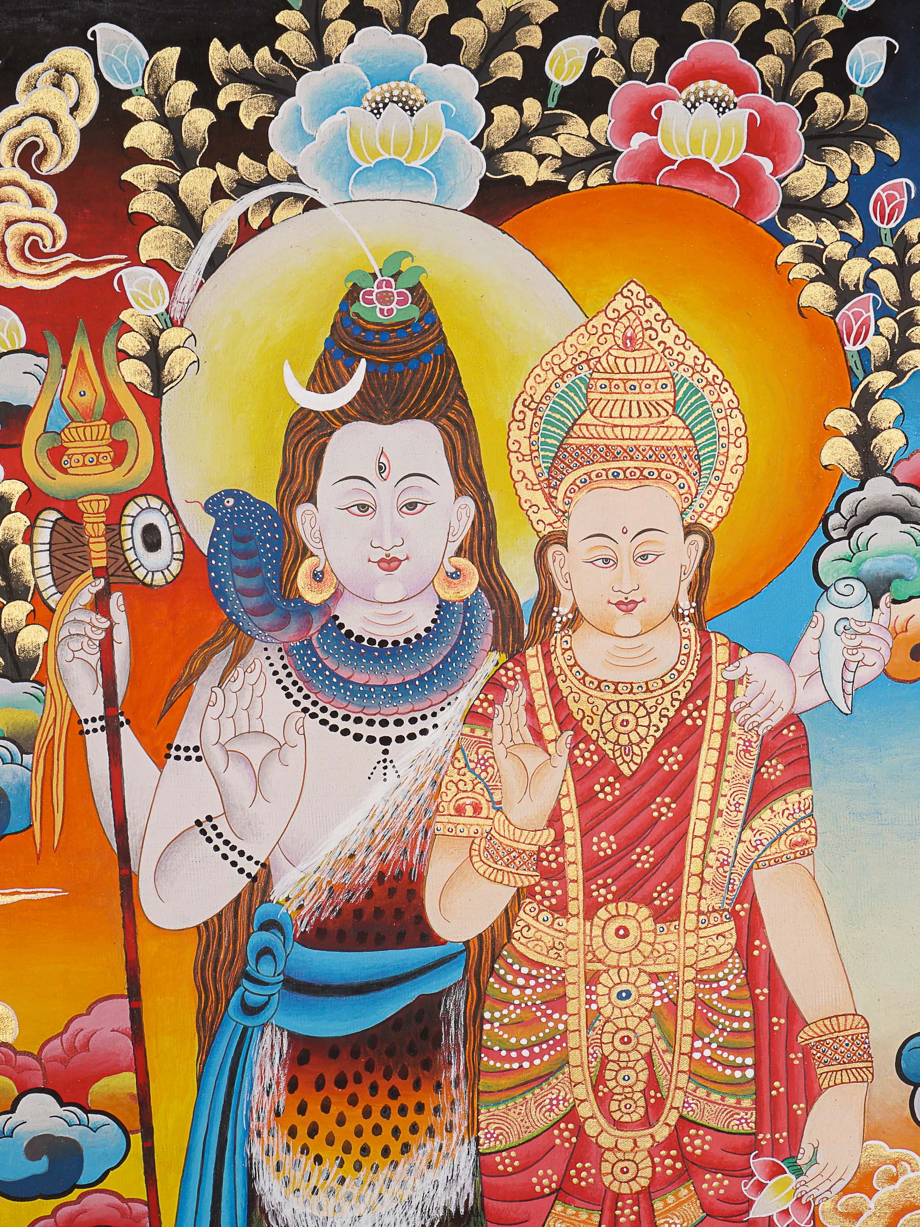 Shiva Shakti Thangka Painting