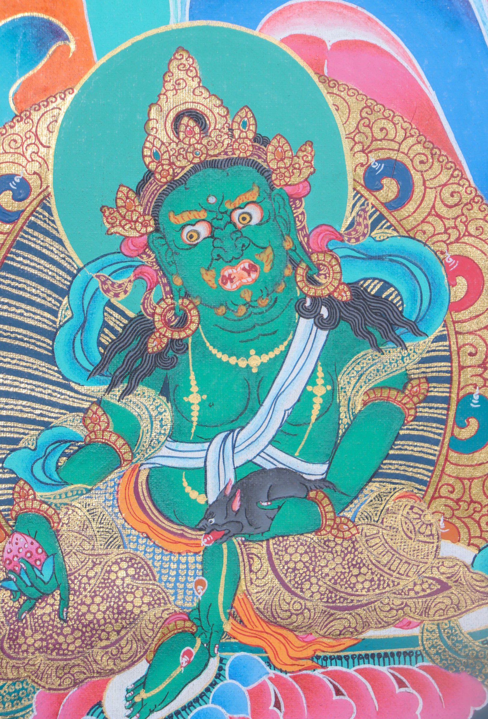 Zambala Thangka Painting for wealth and prosperity.