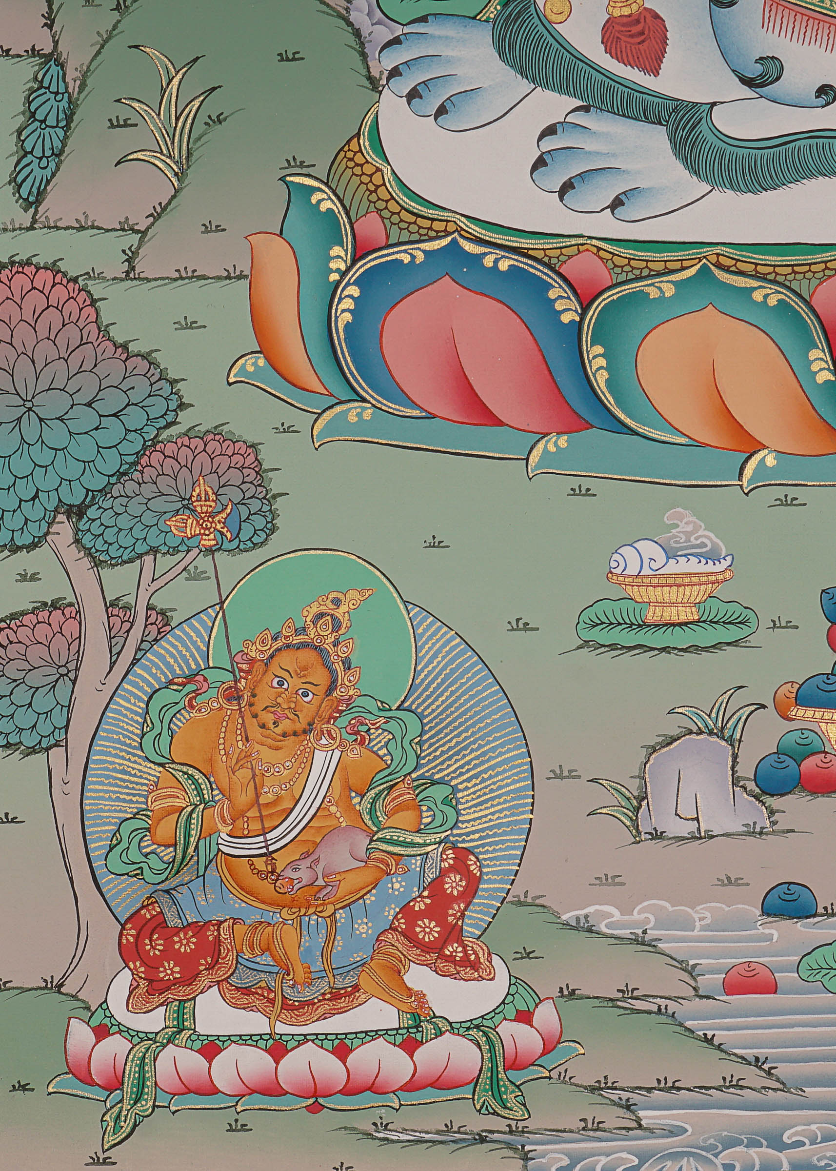 Handpainted Zambala Thangka Painting