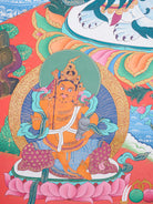 Singha Zambala Thangka Painting