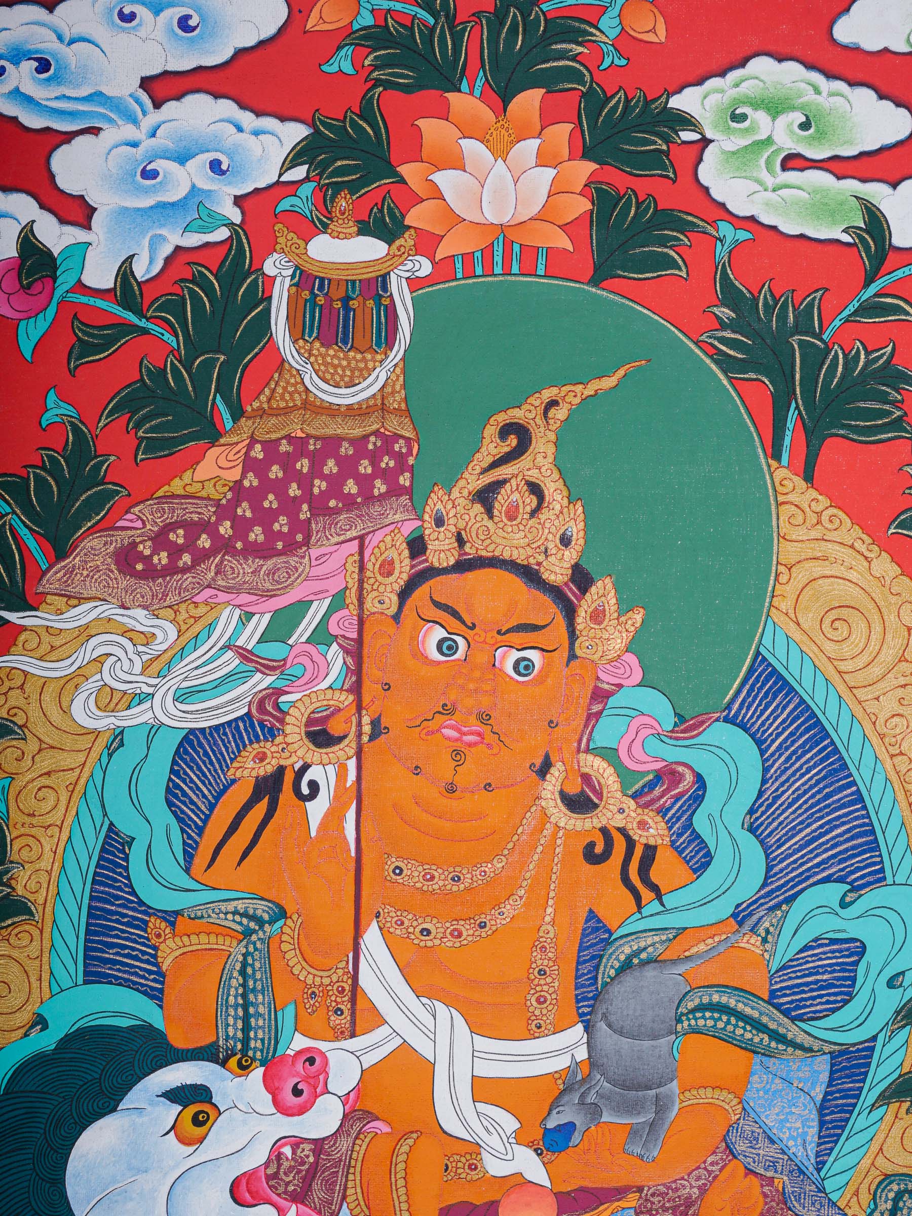 Singha Zambala Thangka Painting