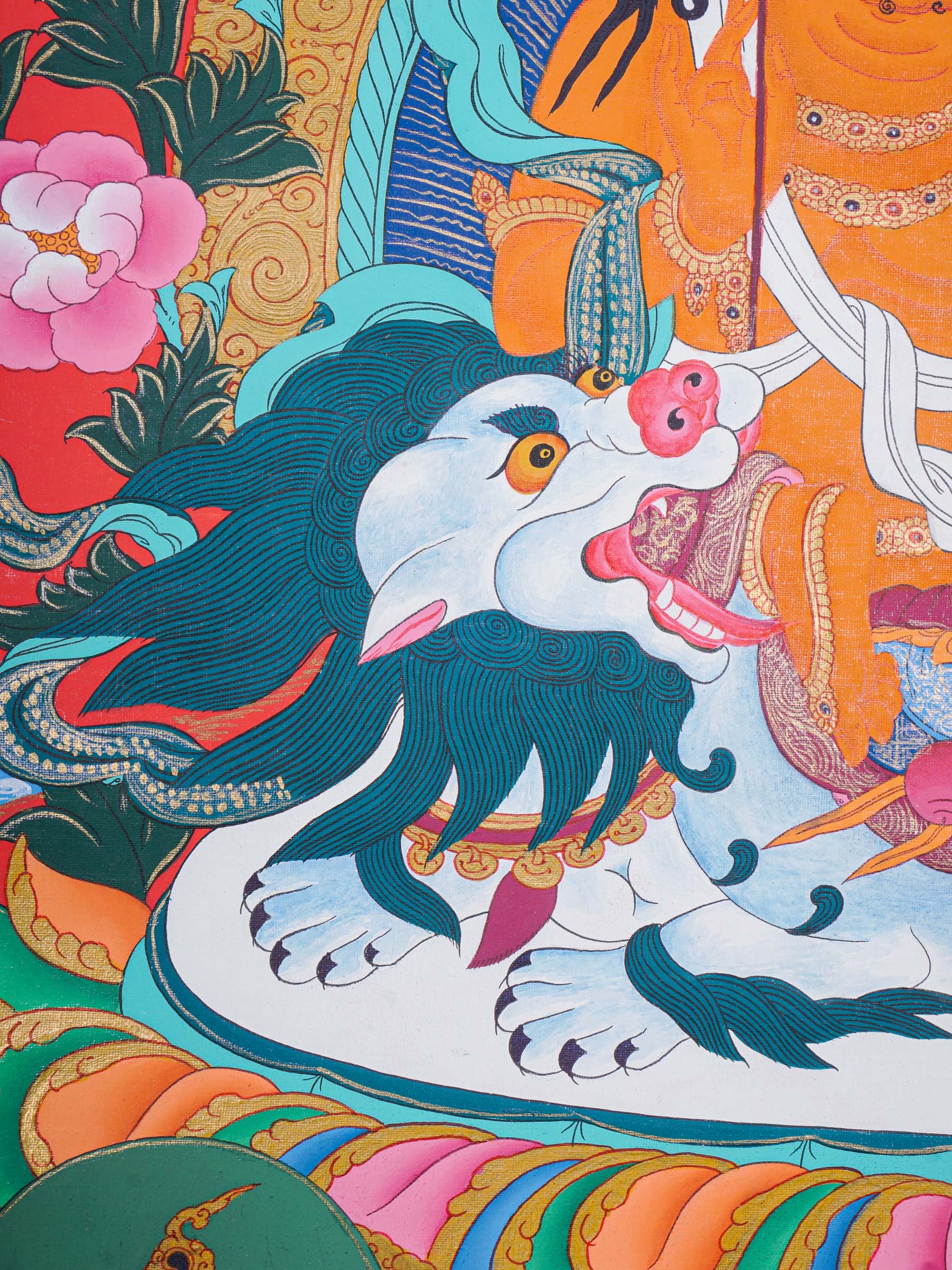 Singha Zambala Thangka Painting