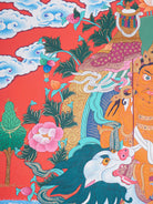 Singha Zambala Thangka Painting